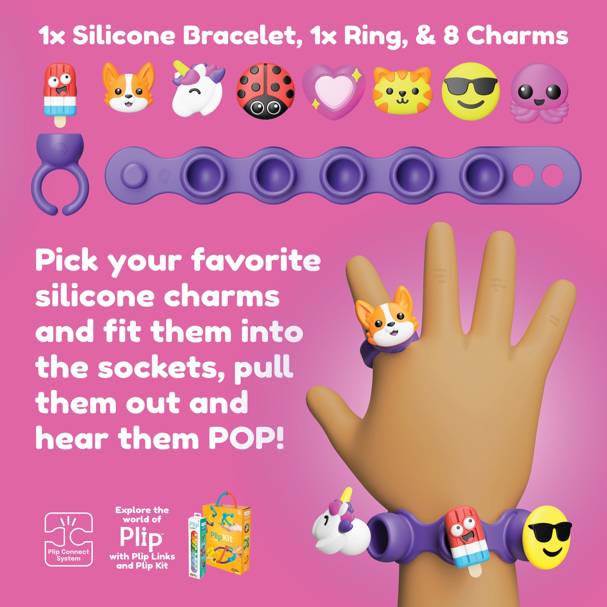 Fat Brain Toys Plip Charms - Purple