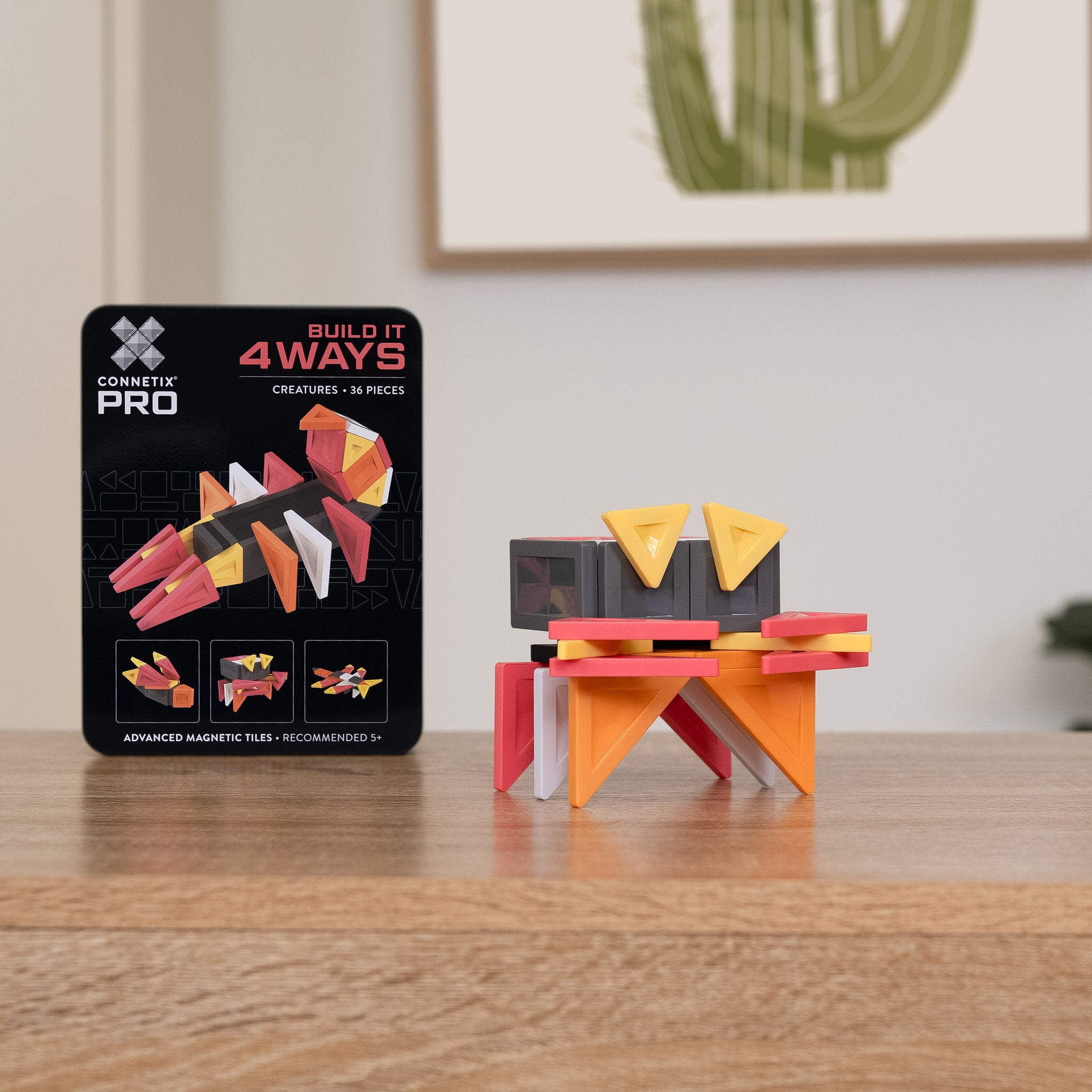 CONNETIX Pro Magnetic Tiles 36 Piece - Build it 4 Ways Creatures