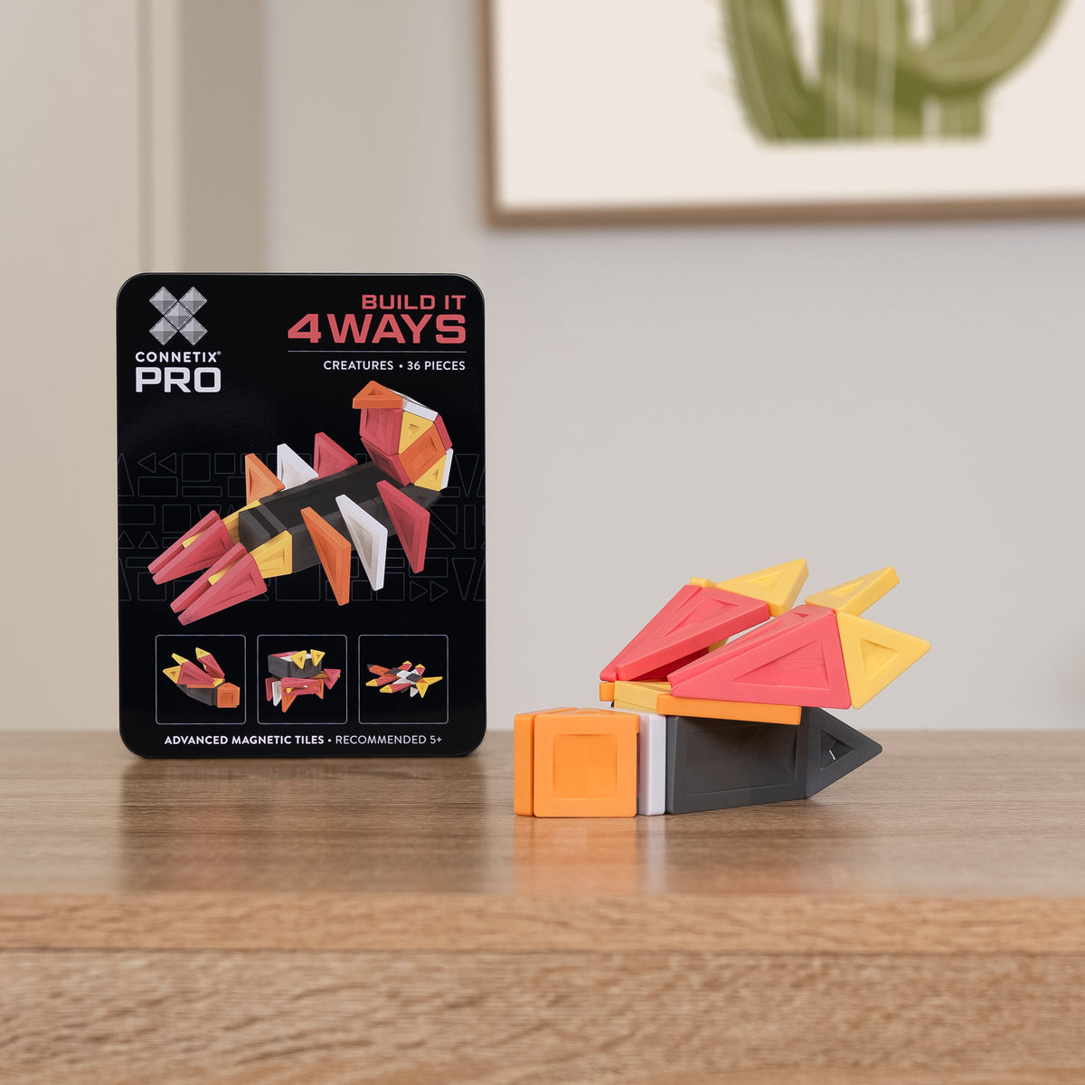 CONNETIX Pro Magnetic Tiles 36 Piece - Build it 4 Ways Creatures