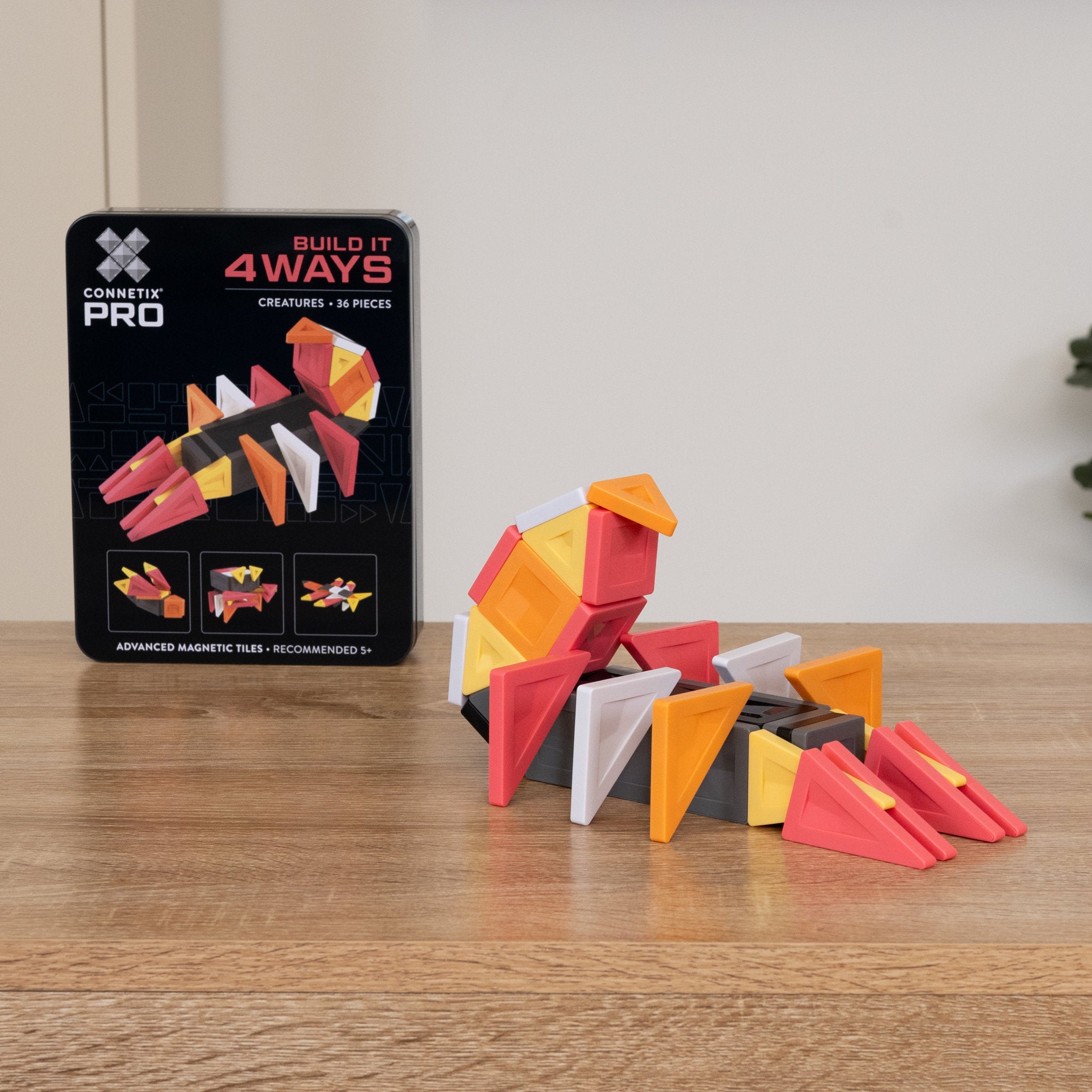 CONNETIX Pro Magnetic Tiles 36 Piece - Build it 4 Ways Creatures