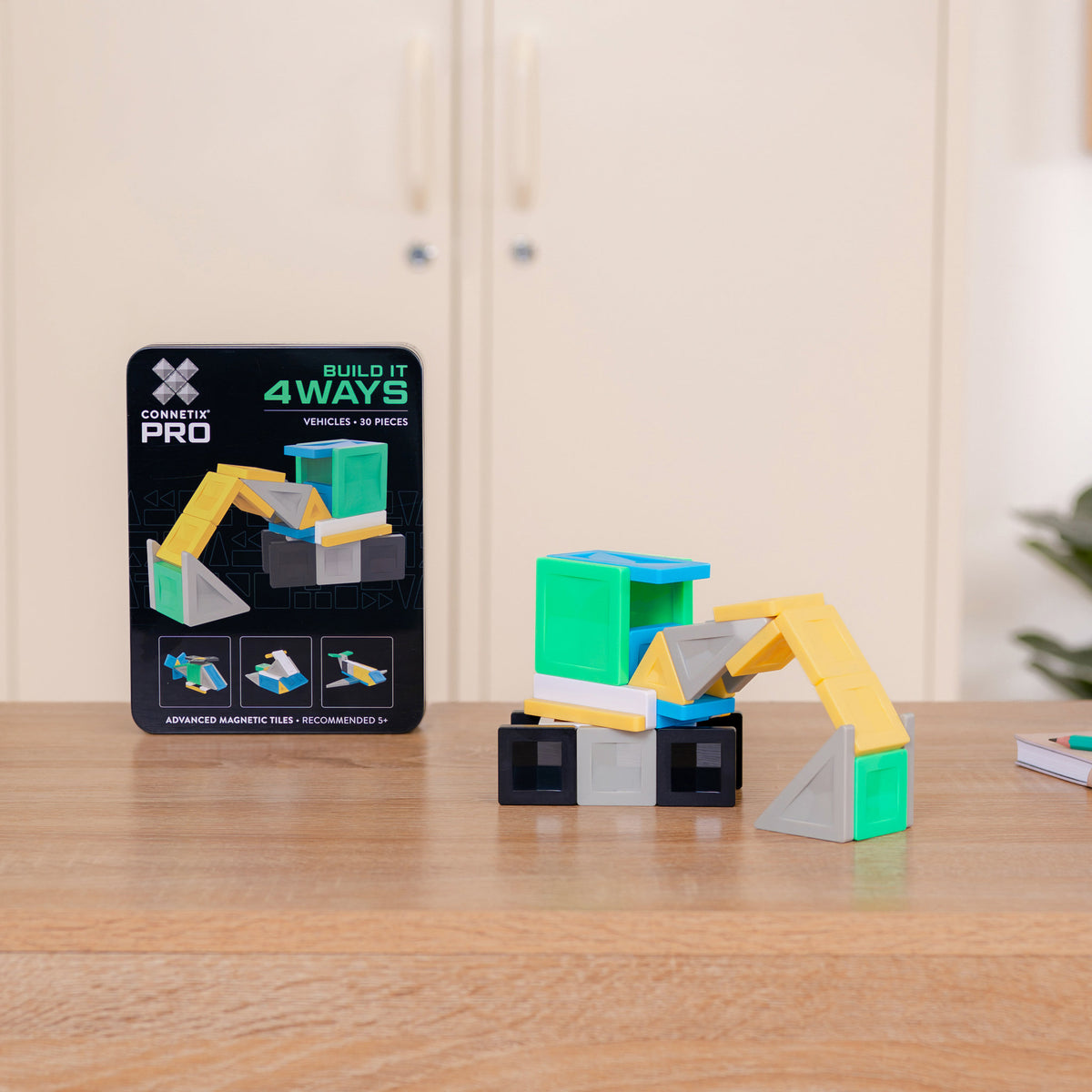CONNETIX Pro Magnetic Tiles 30 Piece - Build it 4 Ways Vehicles
