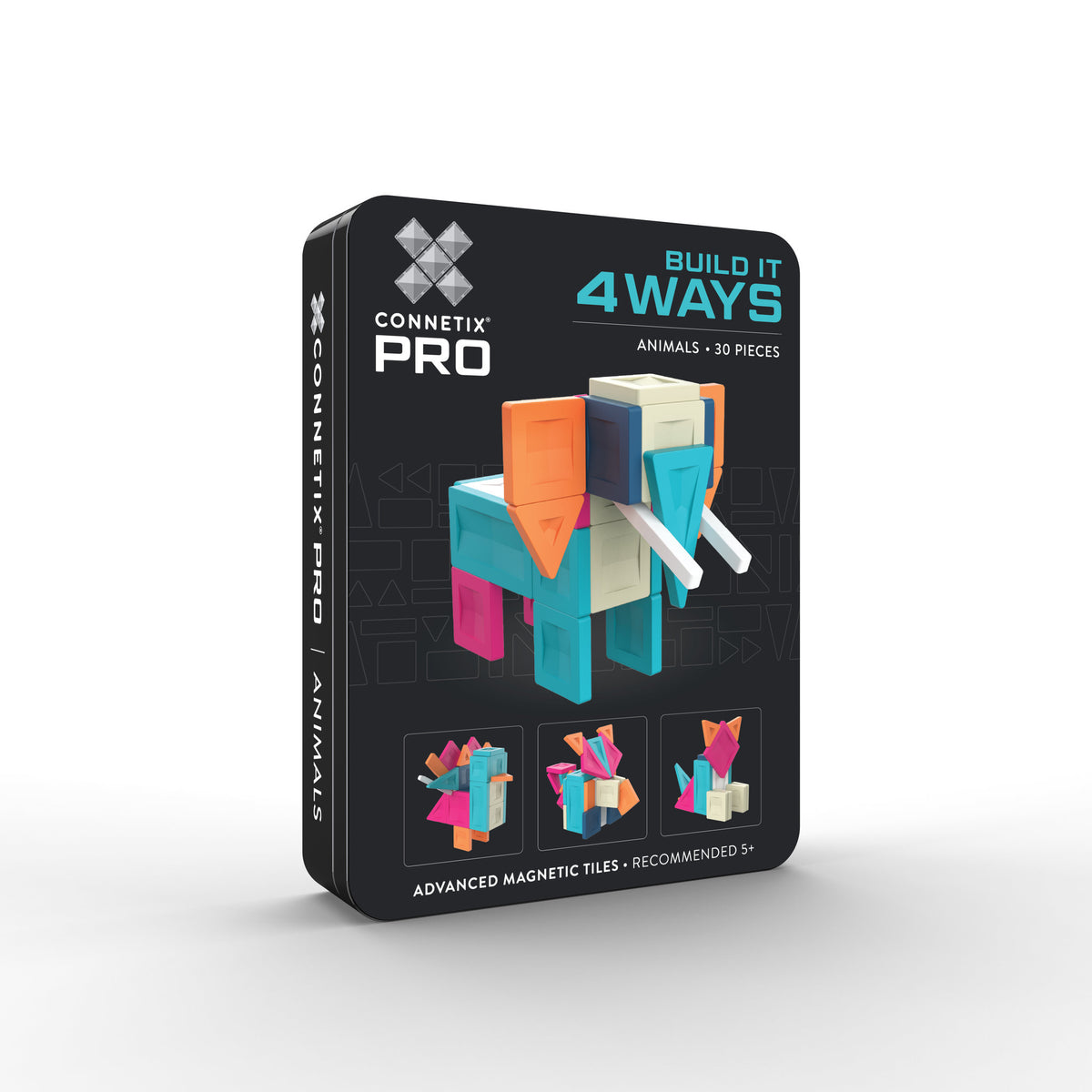 CONNETIX Pro Magnetic Tiles 30 Piece - Build it 4 Ways Animal