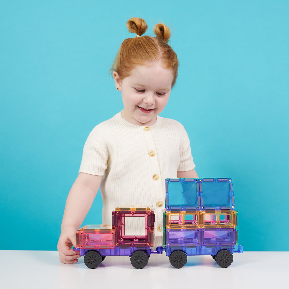 CONNETIX Magnetic Tiles 26 Piece - Pastel Motion Pack