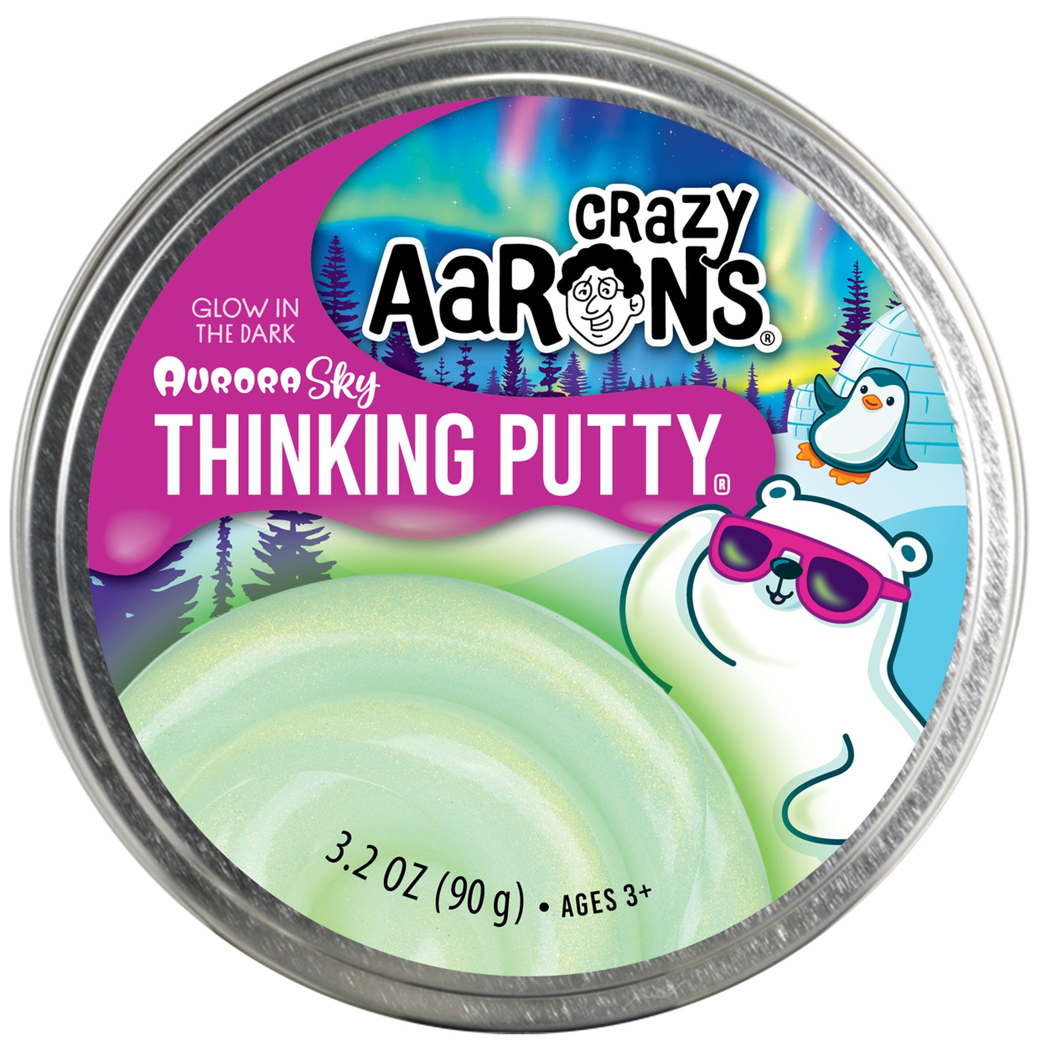 Crazy Aaron's Thinking Putty Aurora Sky Glowbrights