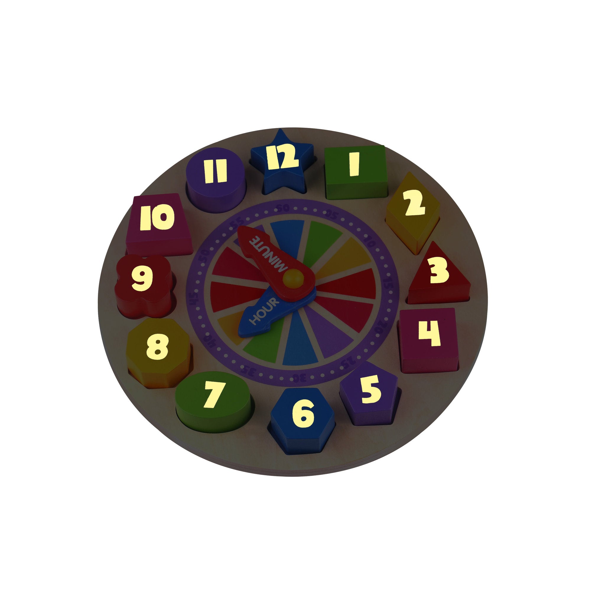 Fat Brain Toys What Time Is It? Glow-In-The-Dark Clock Puzzle