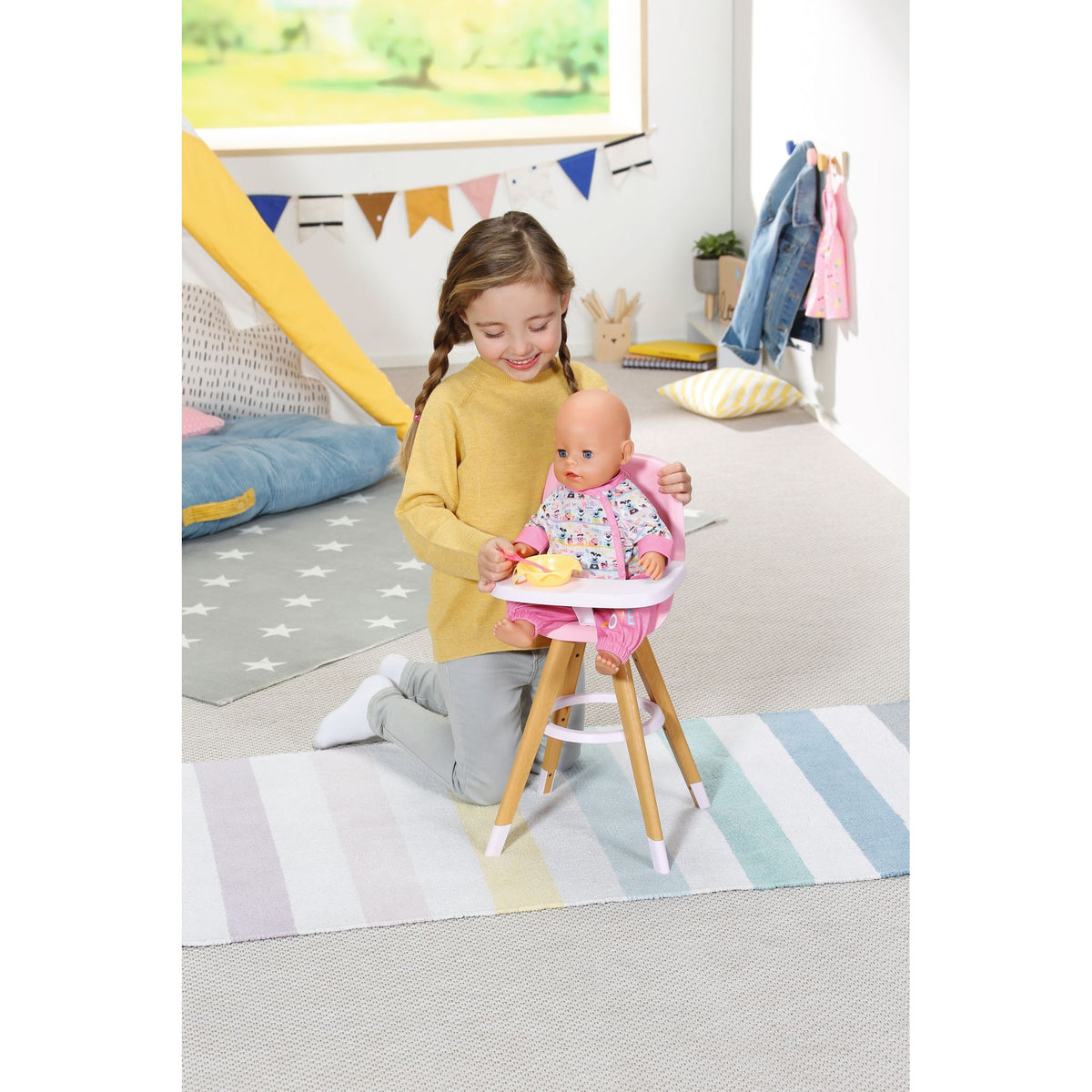 BABY Born High Chair - Pastel Pink