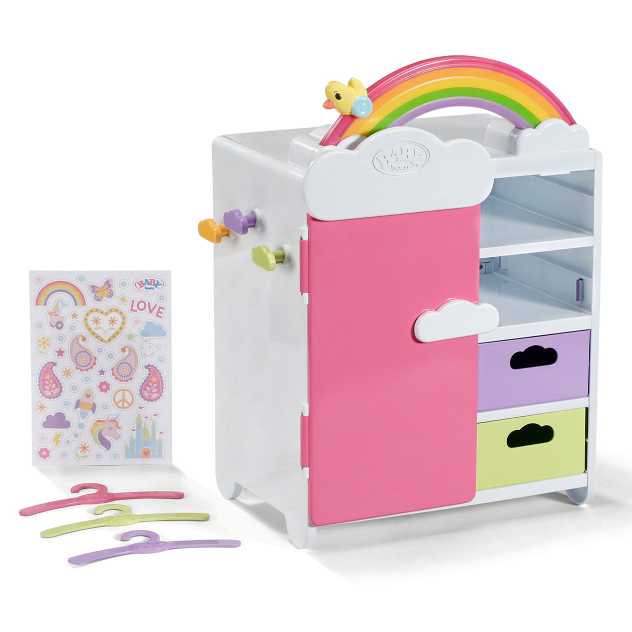 BABY Born 43cm Doll Rainbow Wardrobe Playset