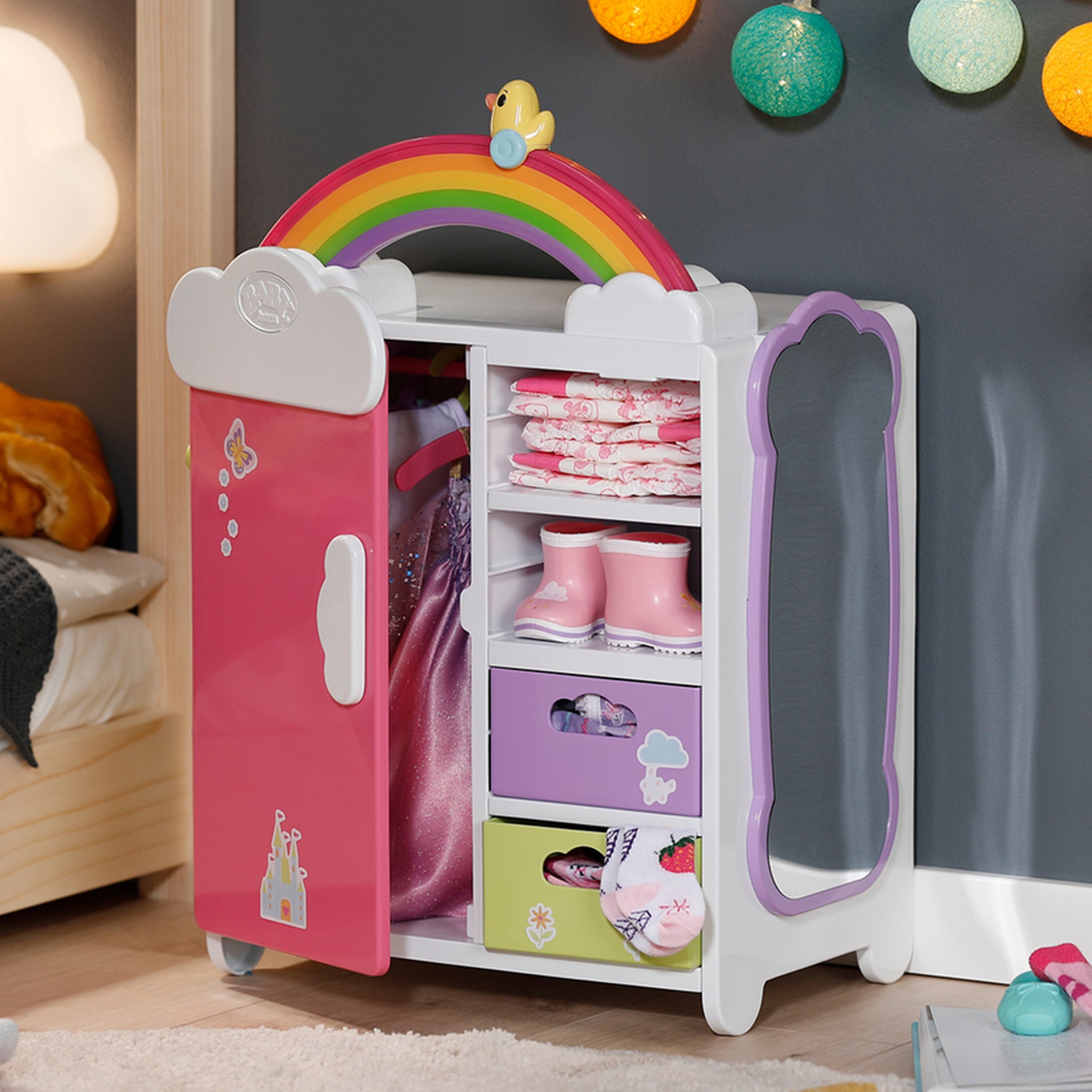 BABY Born 43cm Doll Rainbow Wardrobe Playset