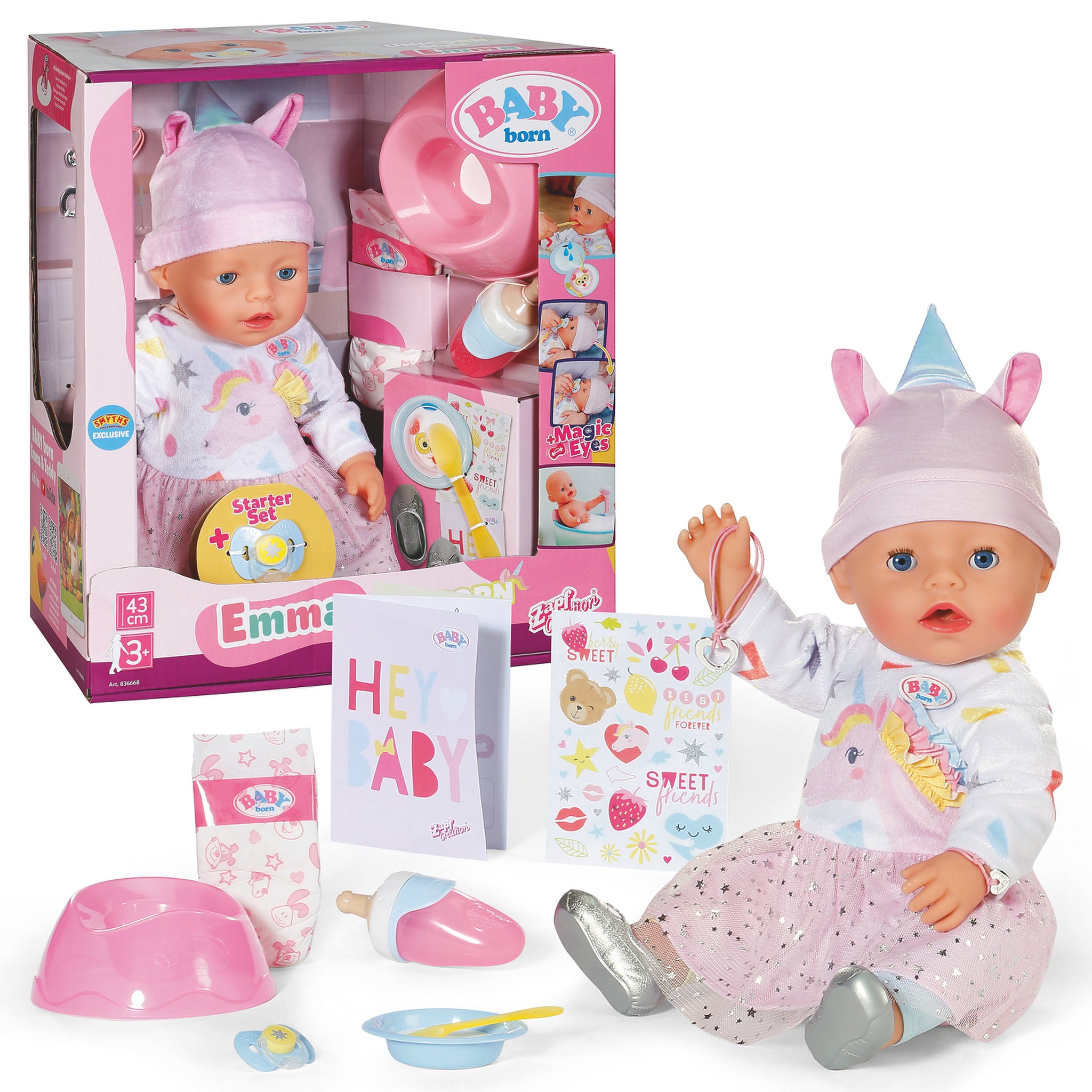 BABY Born Emma in Unicorn Style 43cm Baby Doll