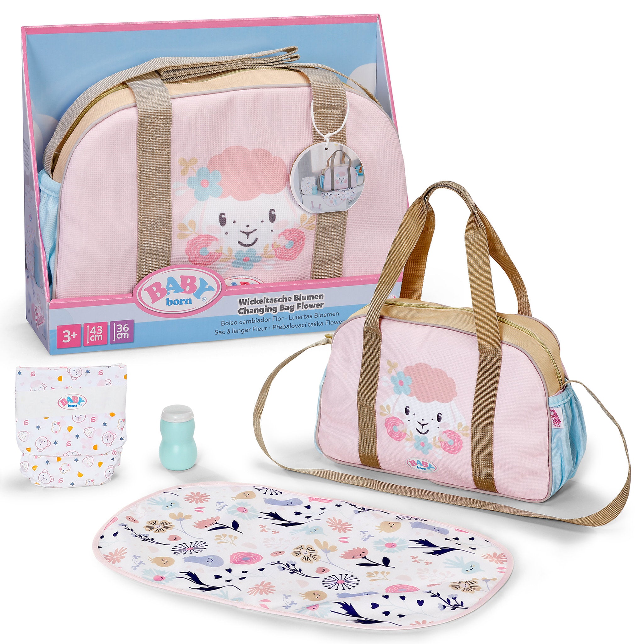 BABY Born Flower Changing Bag Doll Accessory Set