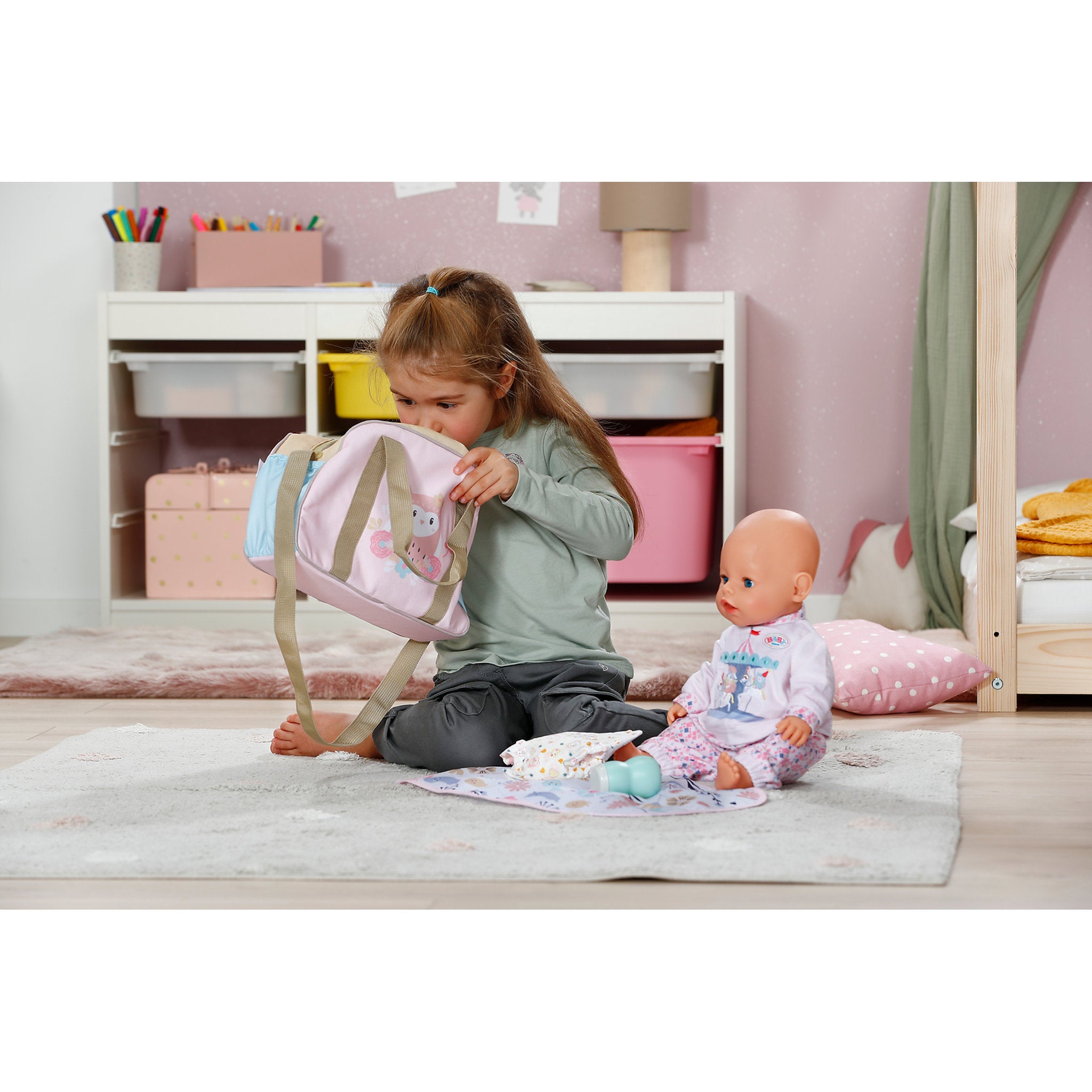 BABY Born Flower Changing Bag Doll Accessory Set