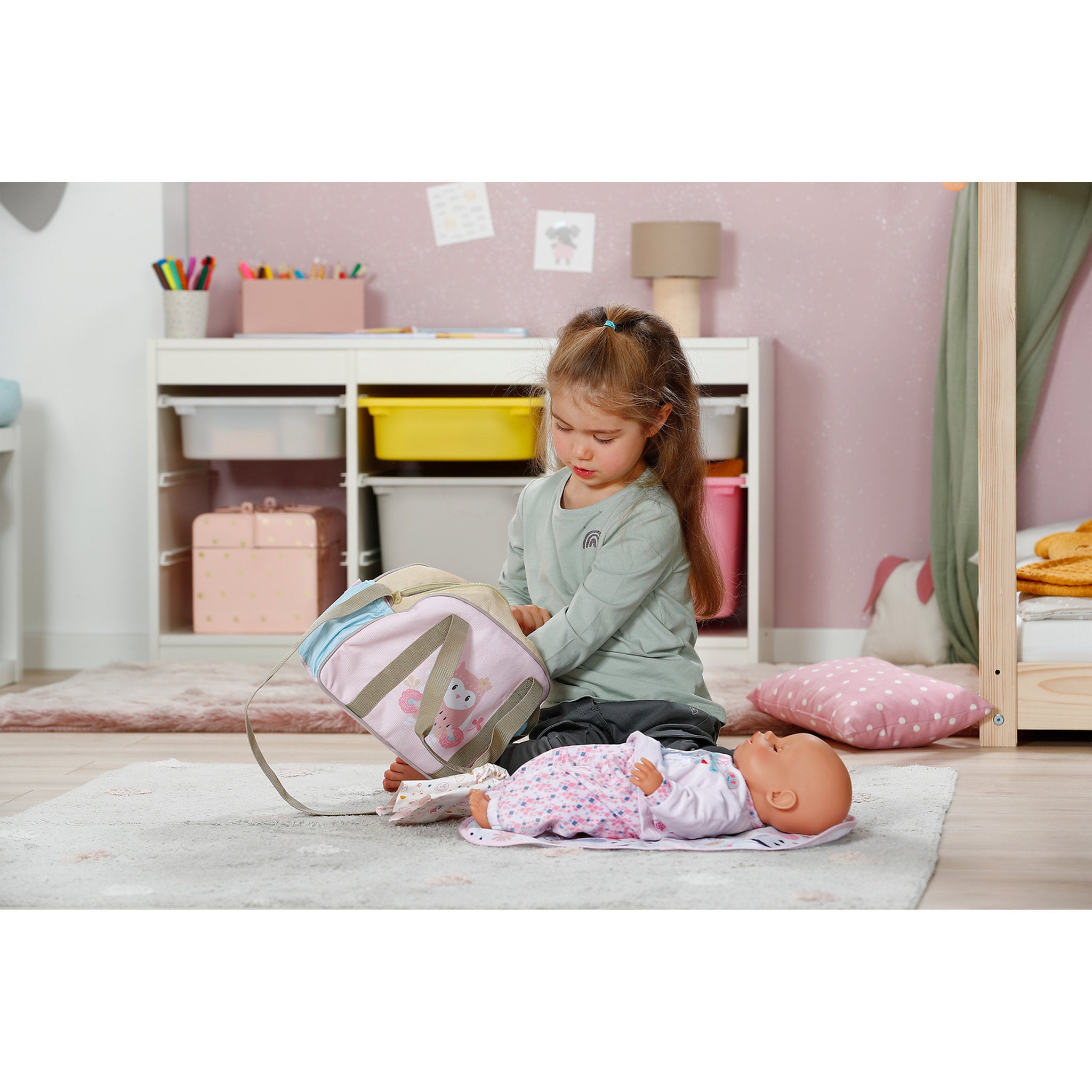 BABY Born Flower Changing Bag Doll Accessory Set