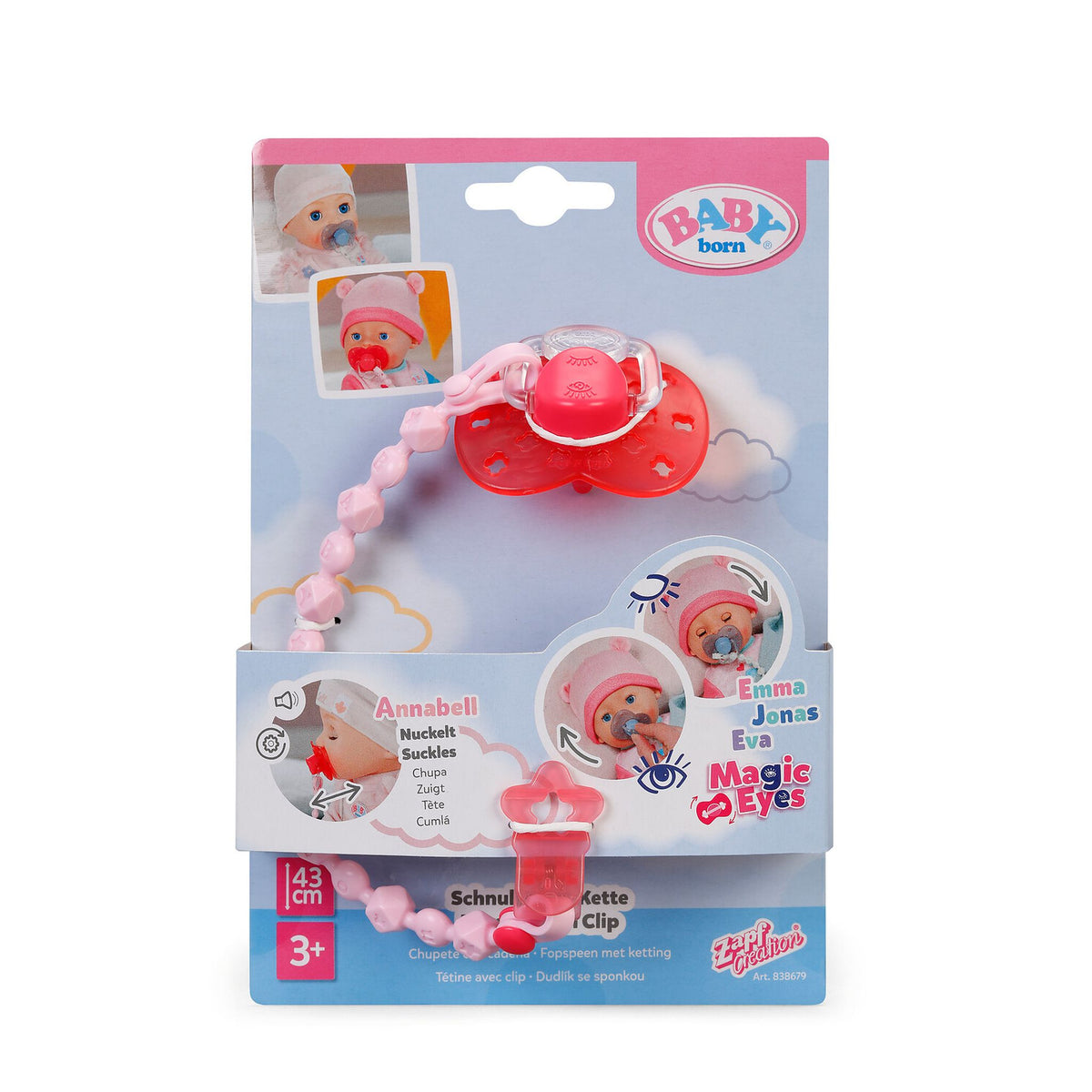 BABY Born Dummy With Clip Assorted Styles