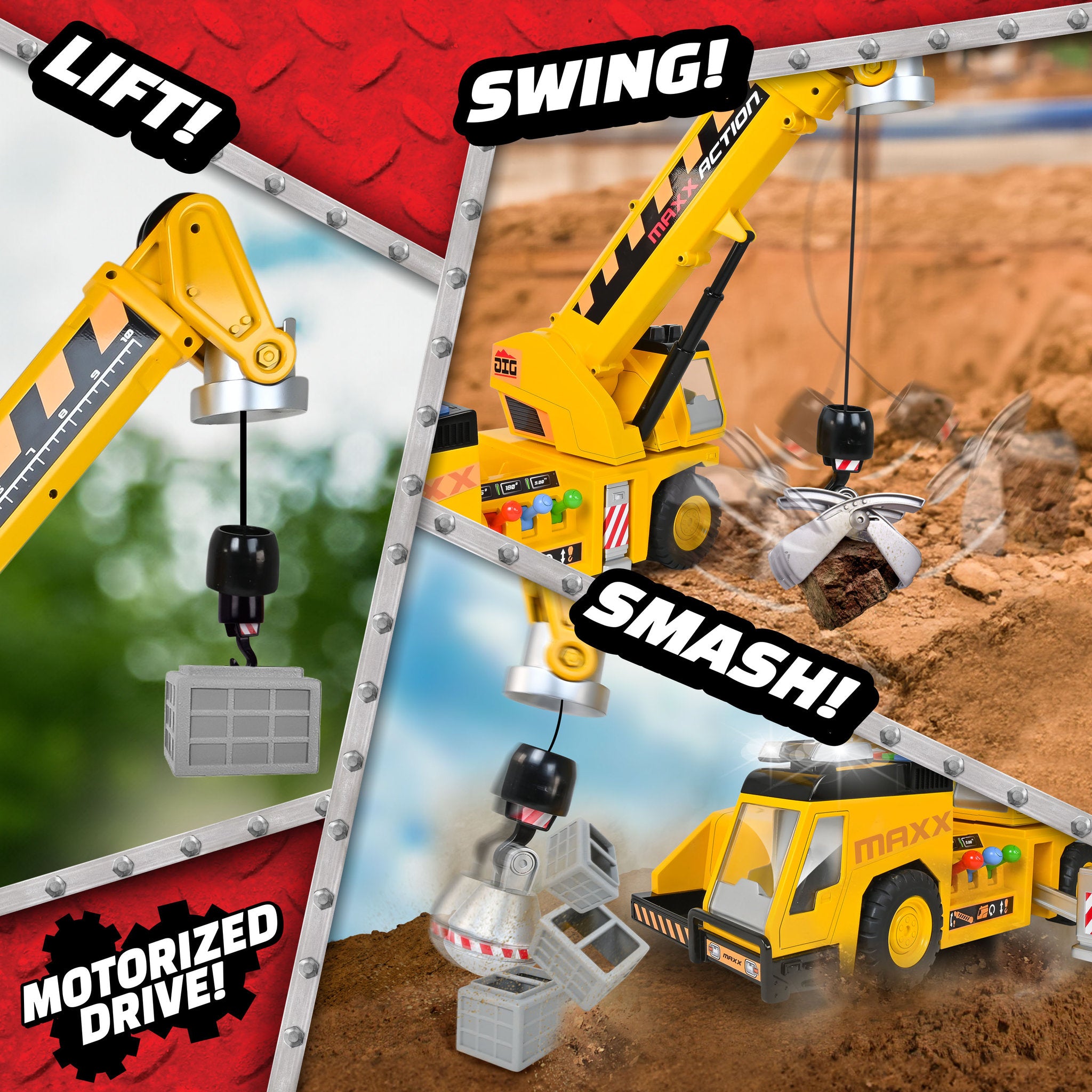 Maxx Action Lights & Sounds Mega Crane Truck