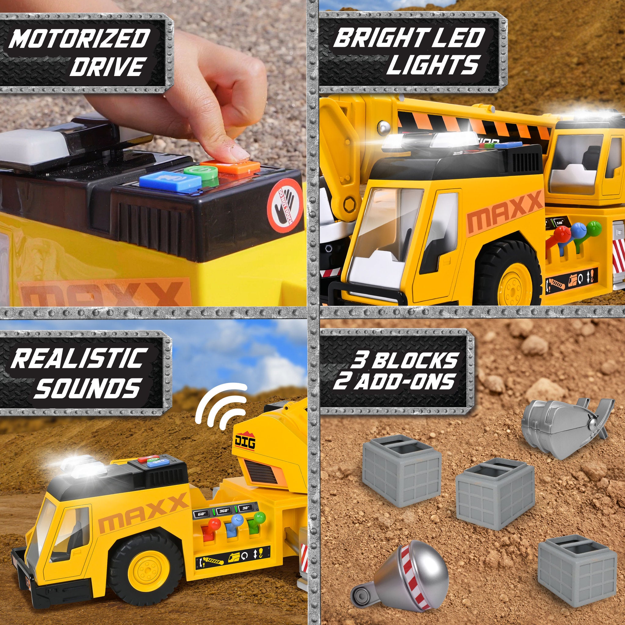 Maxx Action Lights & Sounds Mega Crane Truck