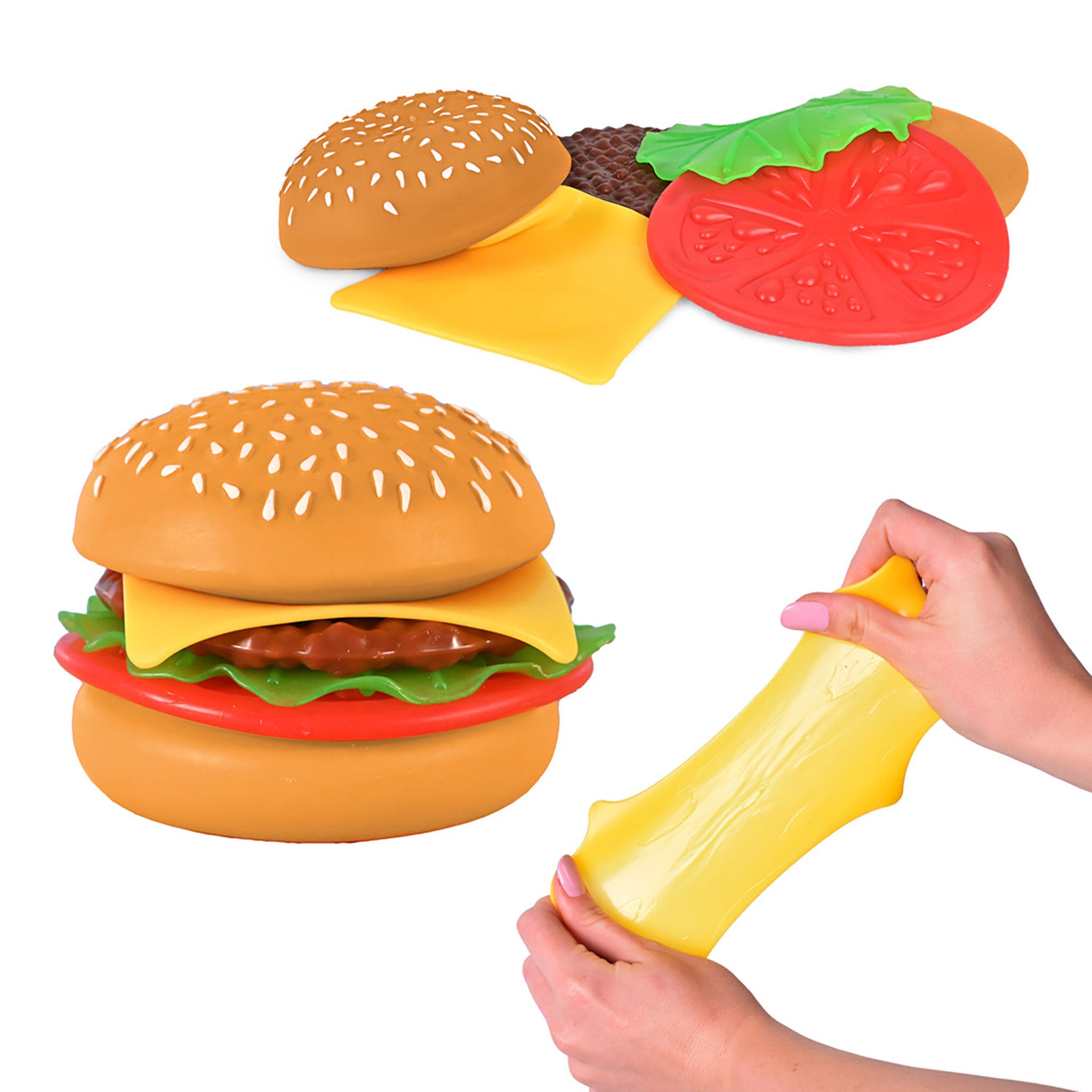 Toymendous Stretchy Squish-n-Stack Burger