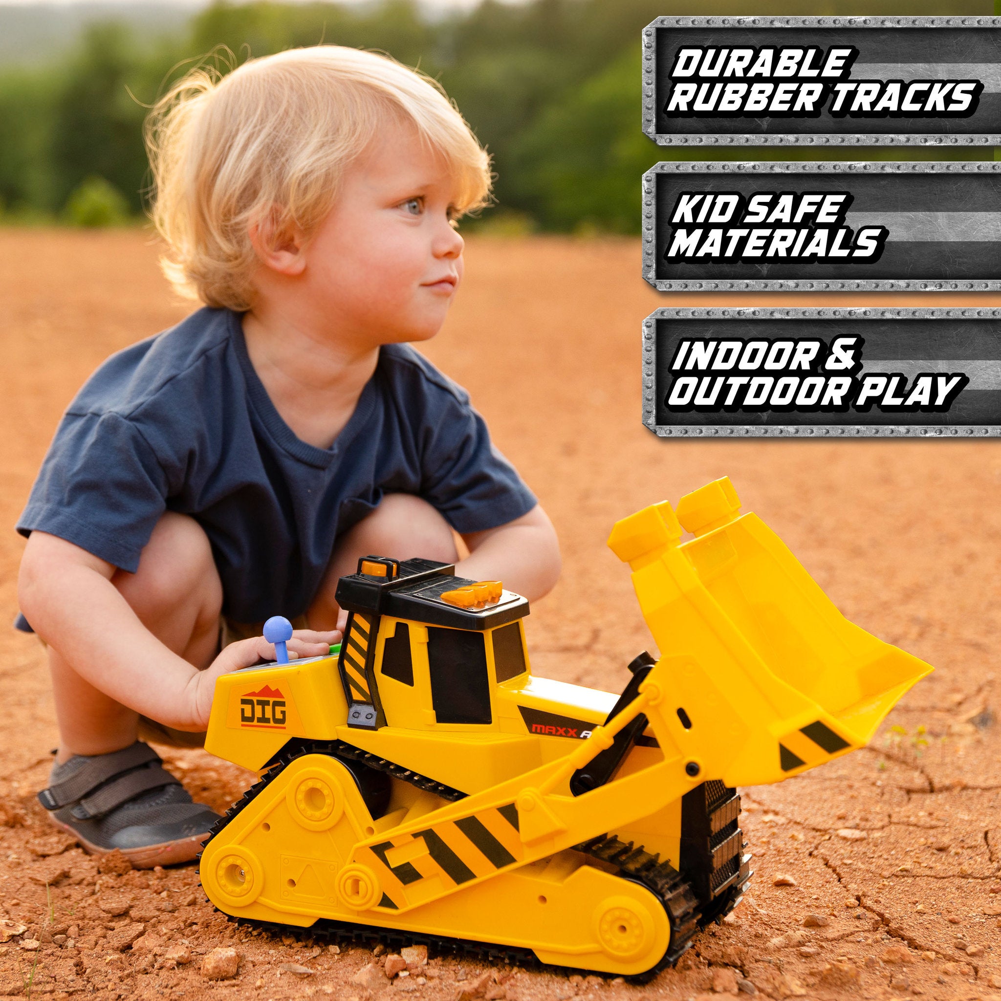 Maxx Action Lights & Sounds 18 Inch Motorized Maxx Power Mega Bulldozer