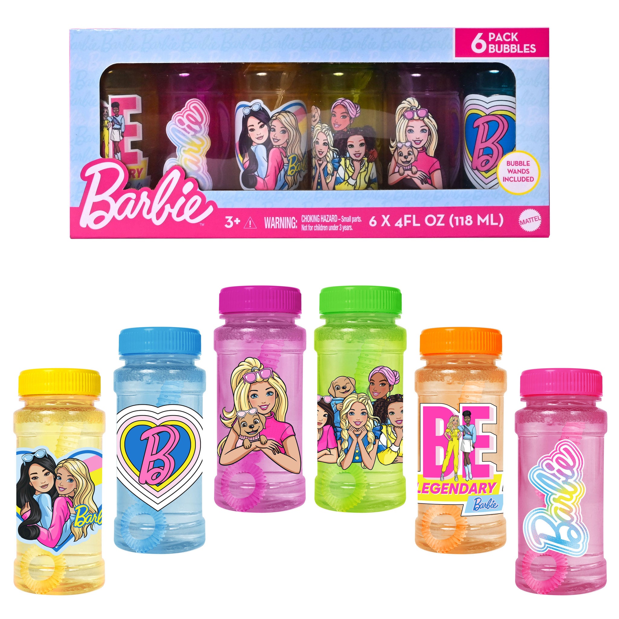 Barbie Bubble Bottles 6 Pack 118ml
