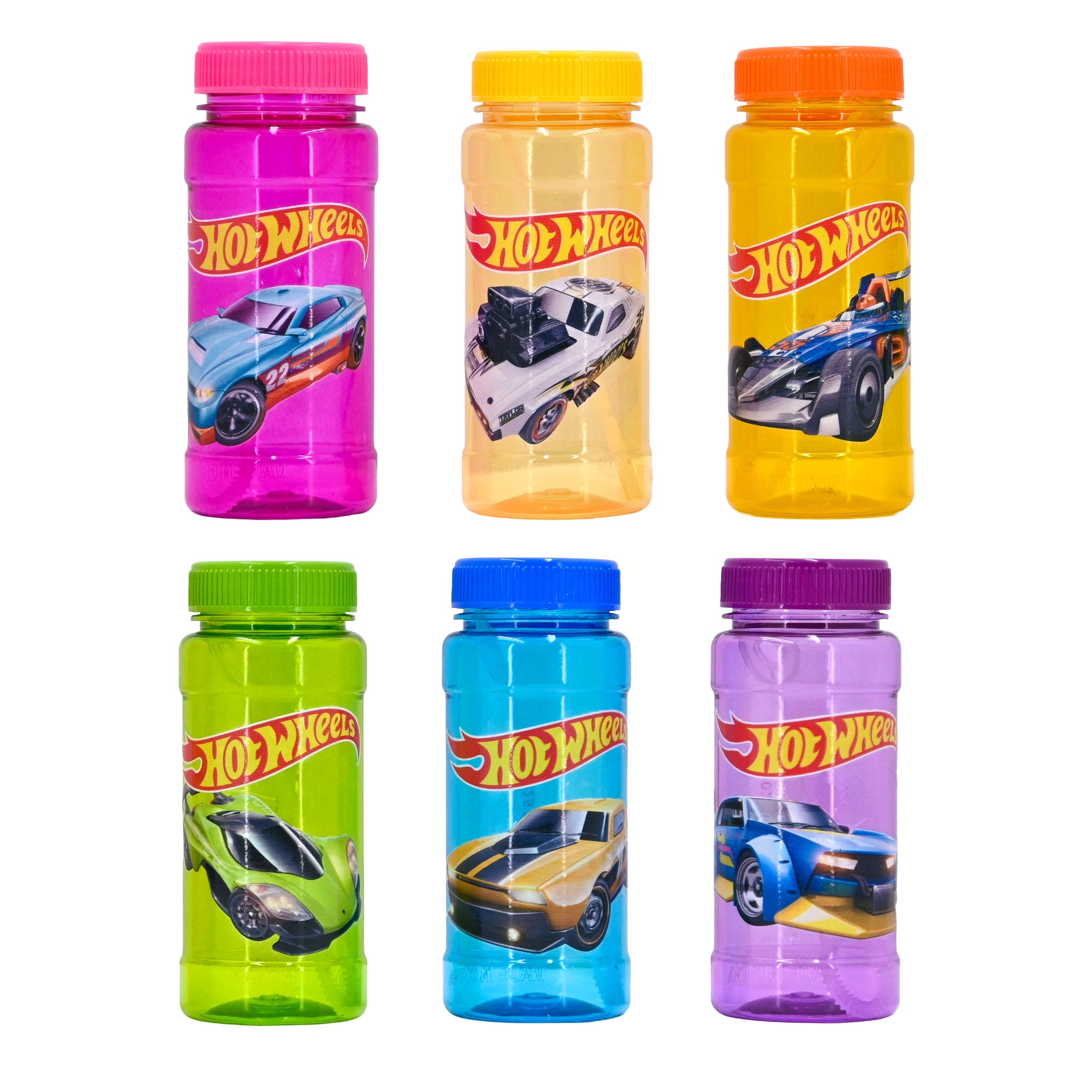 Hot Wheels Bubble Bottles 6 Pack 118ml