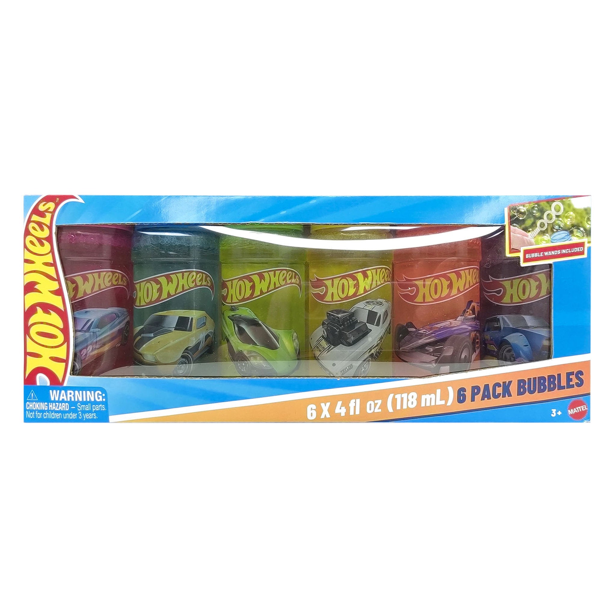 Hot Wheels Bubble Bottles 6 Pack 118ml