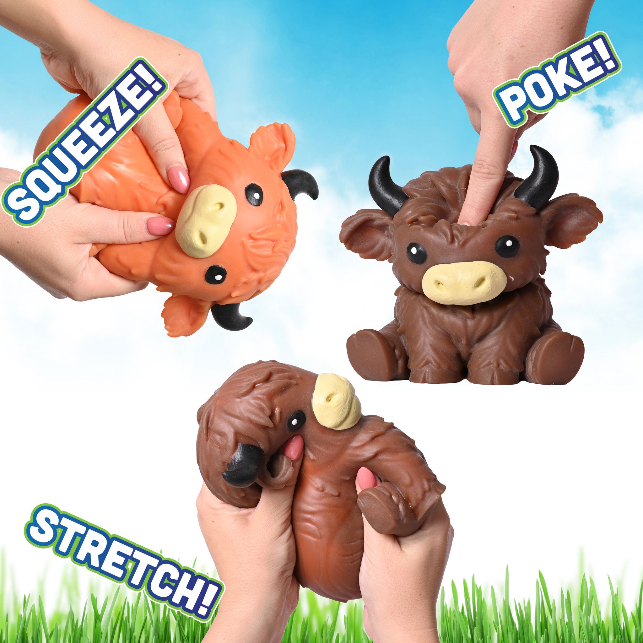 Tomy Squishy Highland Cow Assorted Styles