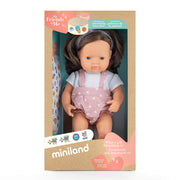Miniland My Friends & Me 38cm Baby Doll - Brown Hair Girl