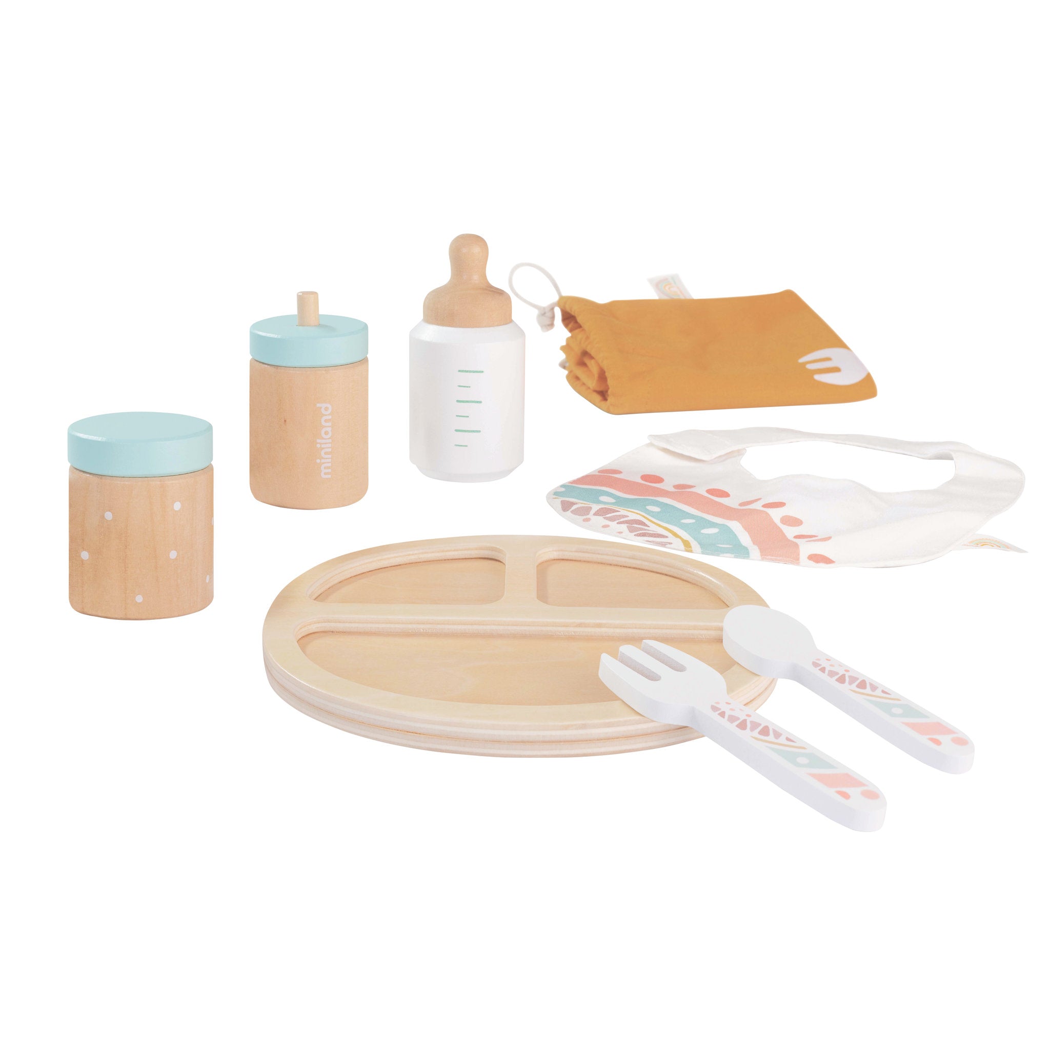 Miniland Dolls Wooden Feeding Set