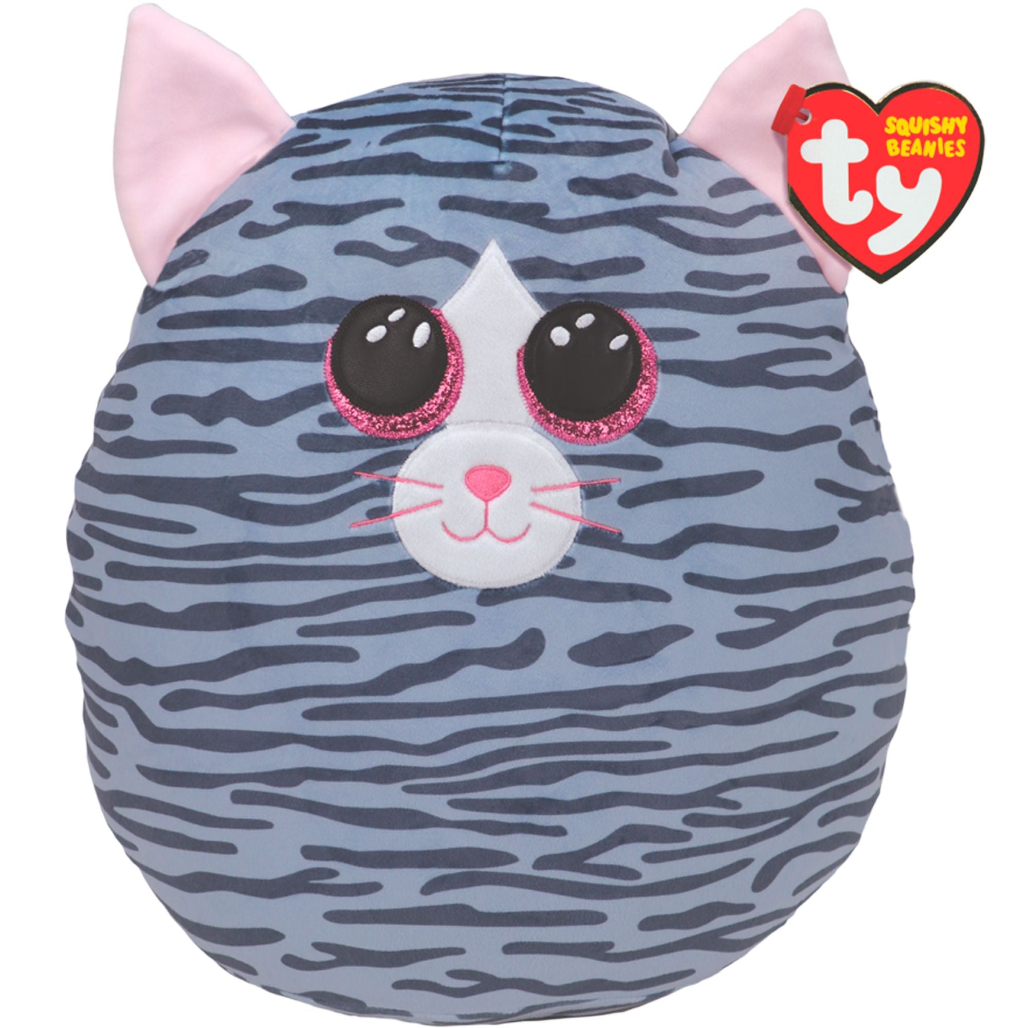 Ty Squishy Beanies 25cm - Kiki Grey Striped Cat