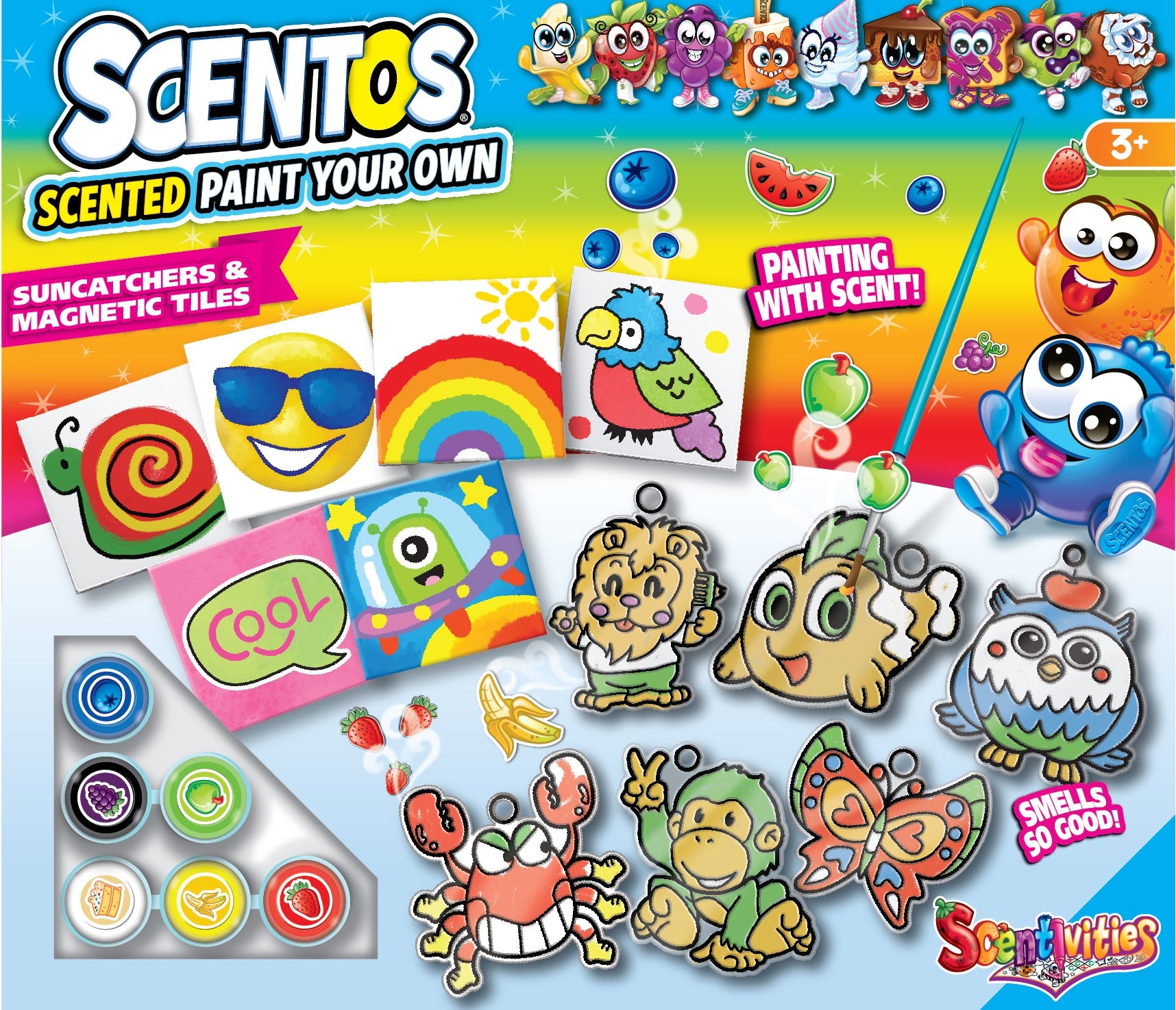 Scentos Scented Paint Your Own Sun Catchers & Magnetic Tiles