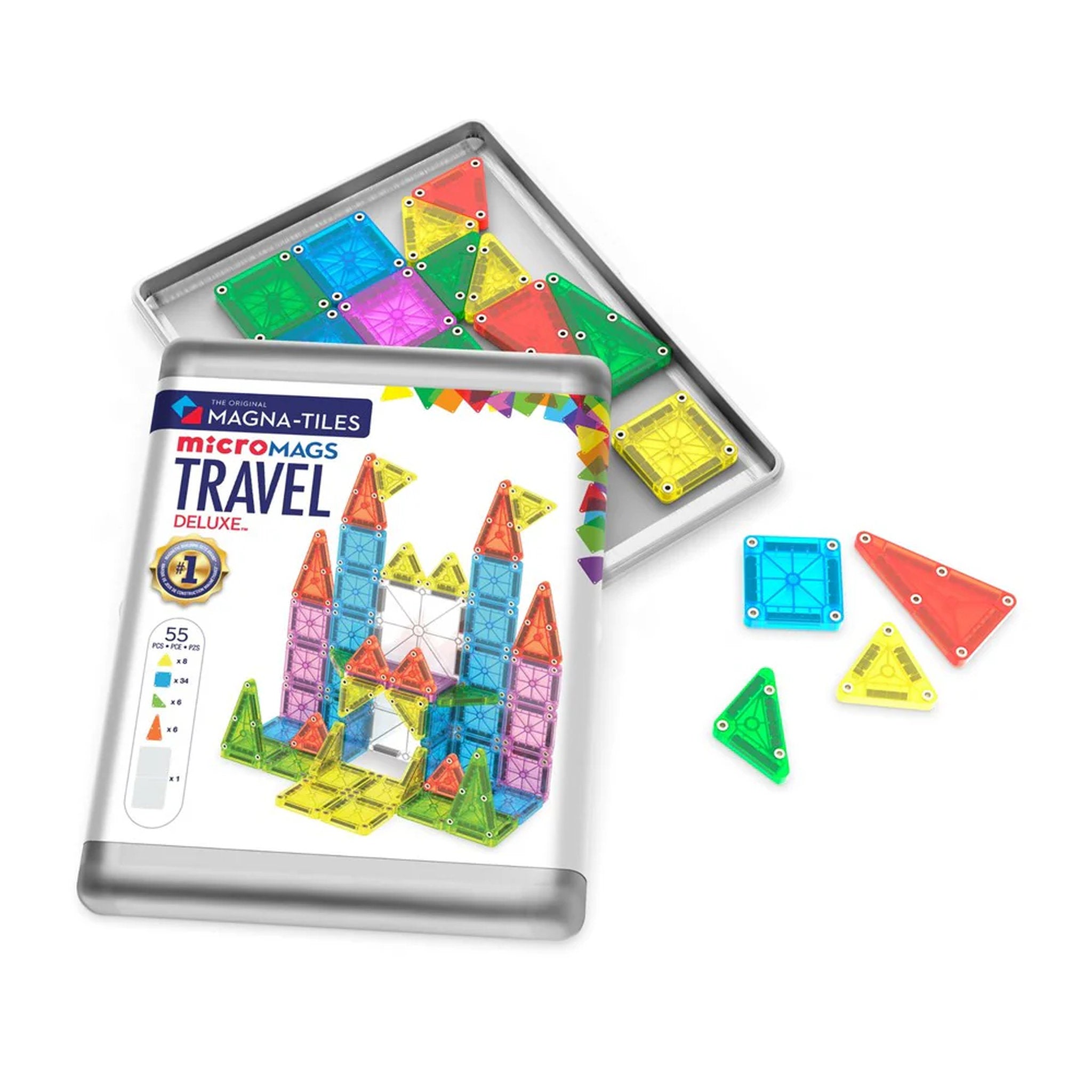 Magna-Tiles microMAGS Travel Set Deluxe - 55 Piece