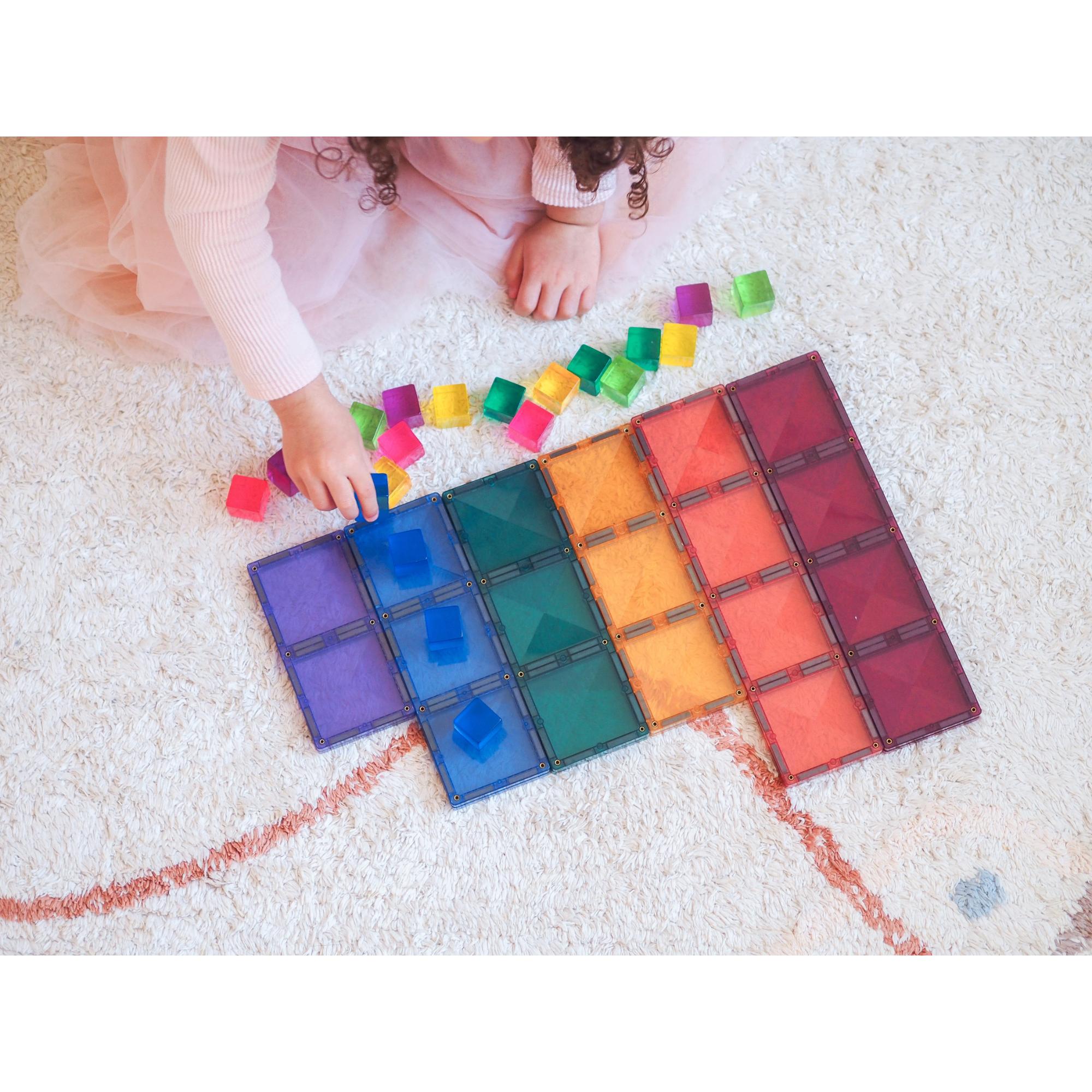 CONNETIX Magnetic Tiles 24 Piece Pastel Rectangle Pack