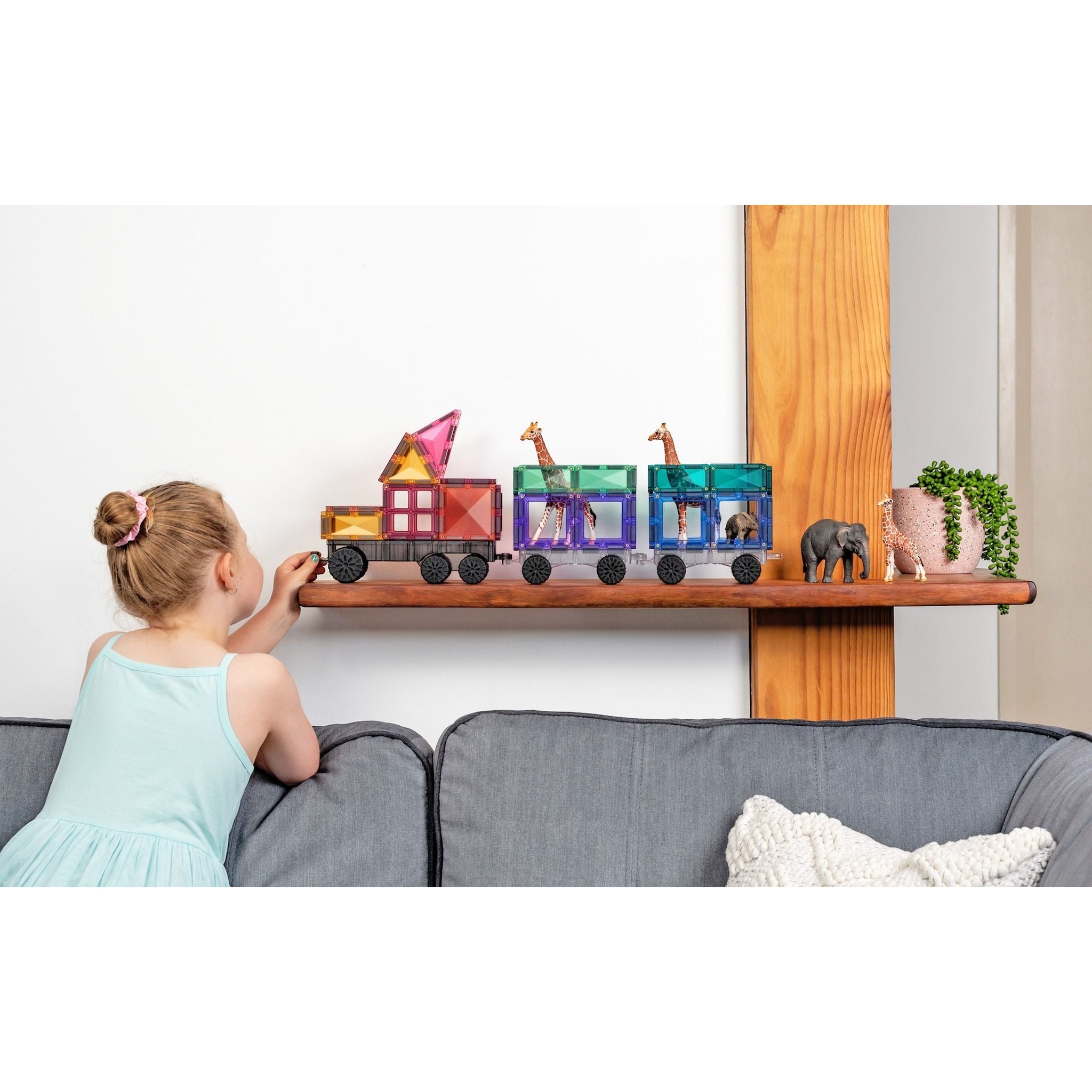 CONNETIX Magnetic Tiles 50 Piece Pastel Transport Pack
