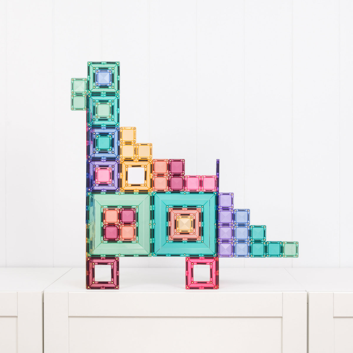 CONNETIX Magnetic Tiles 48 Piece - Pastel Portal Pack