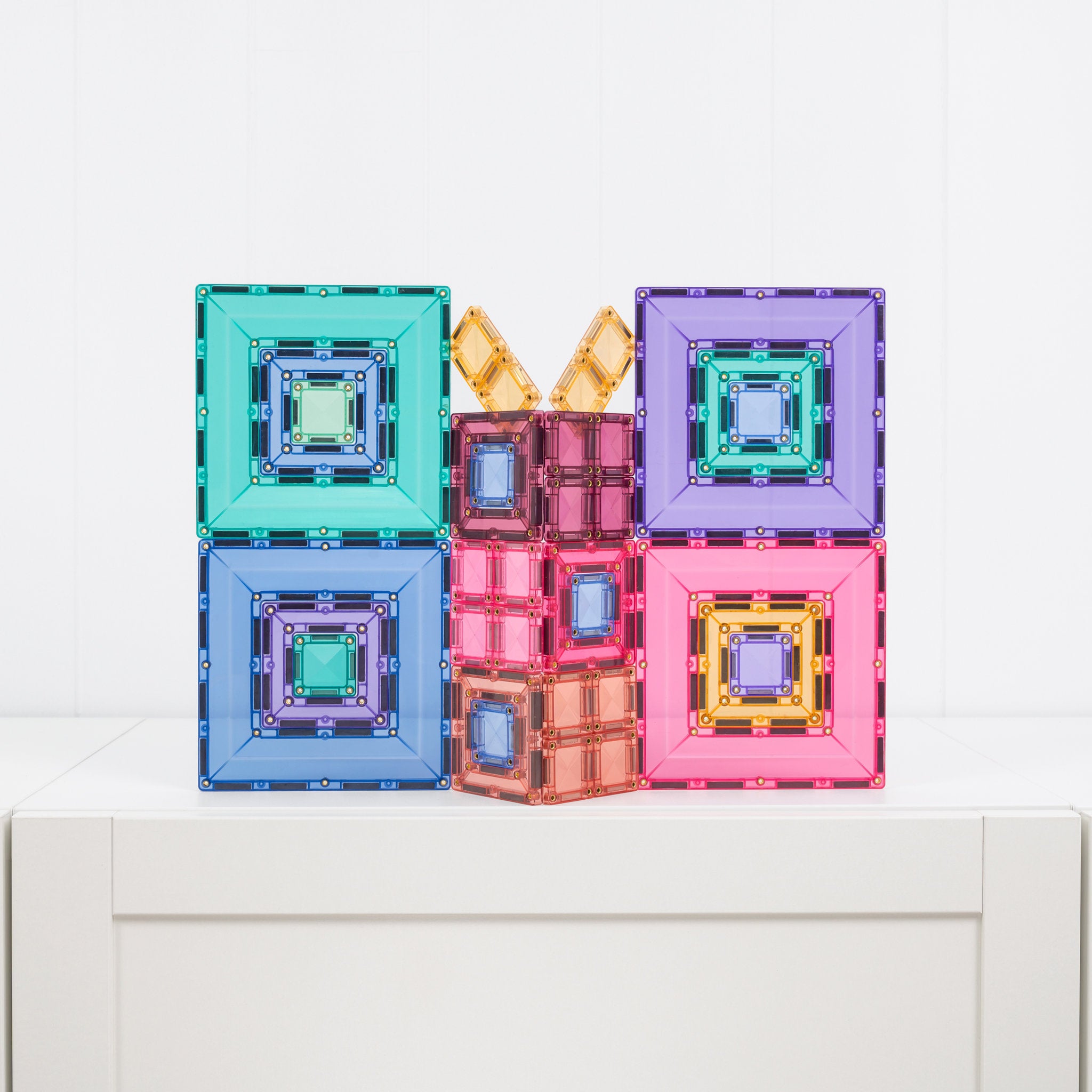 CONNETIX Magnetic Tiles 48 Piece - Pastel Portal Pack