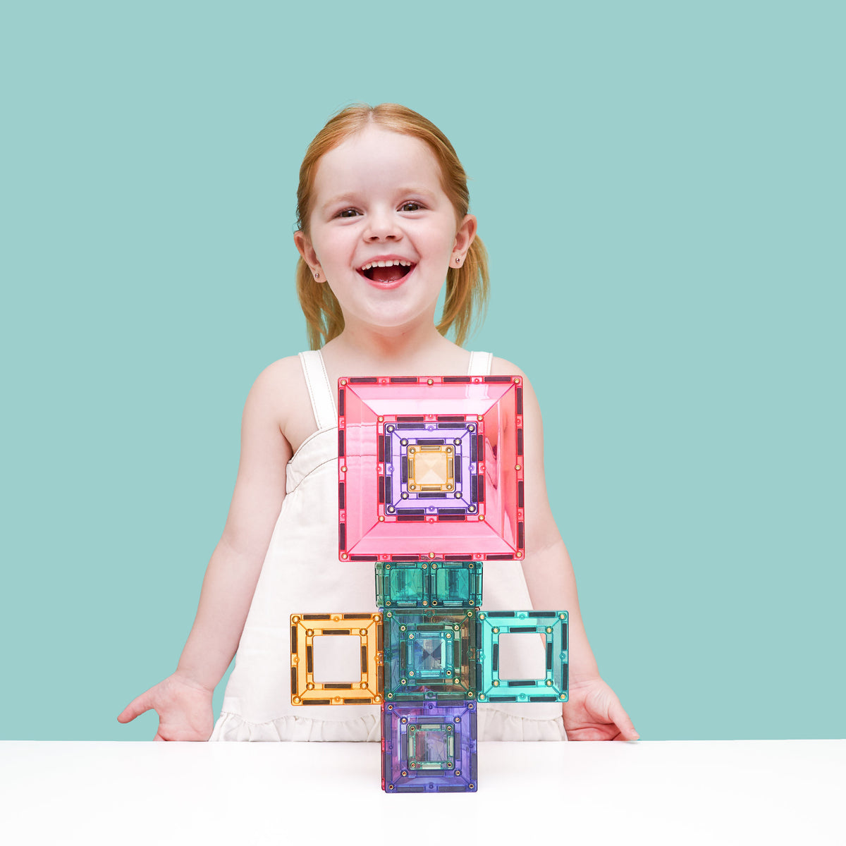 CONNETIX Magnetic Tiles 48 Piece - Pastel Portal Pack