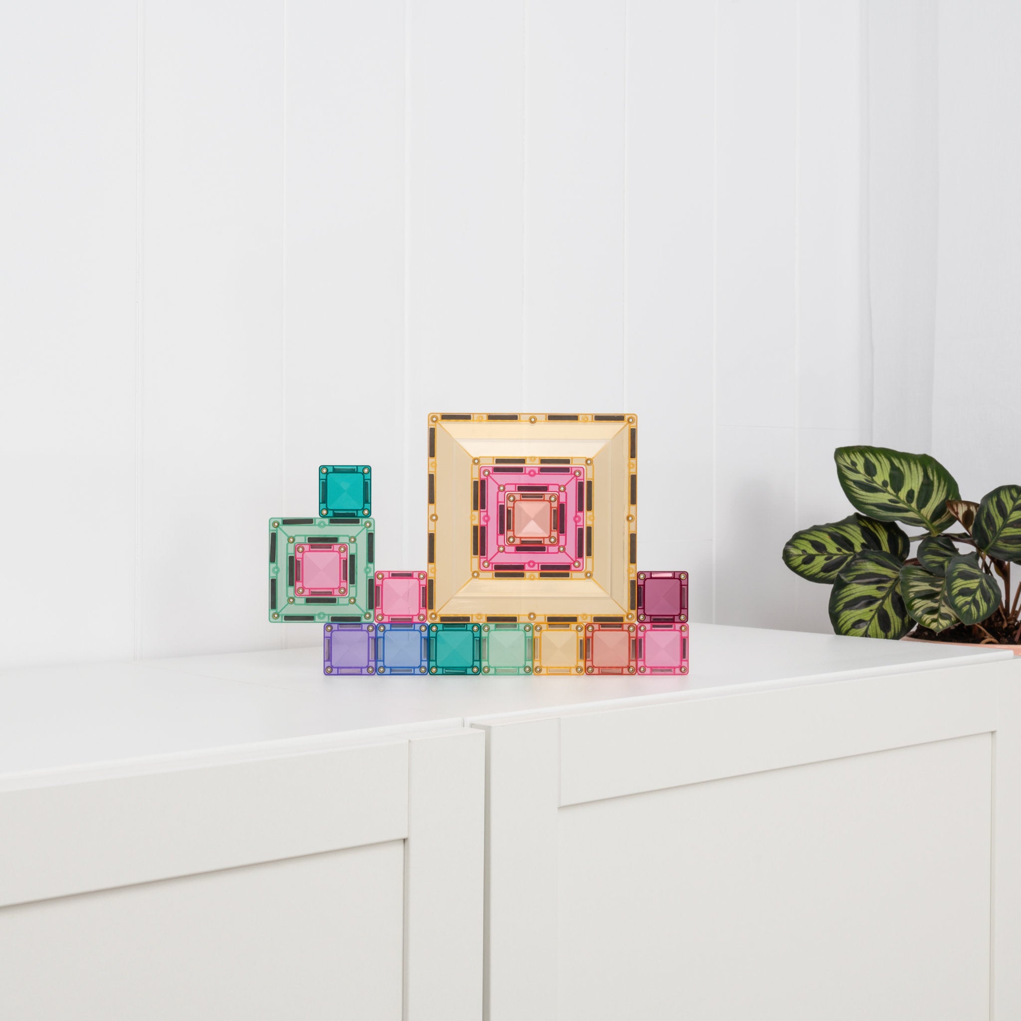 CONNETIX Magnetic Tiles 48 Piece - Pastel Portal Pack