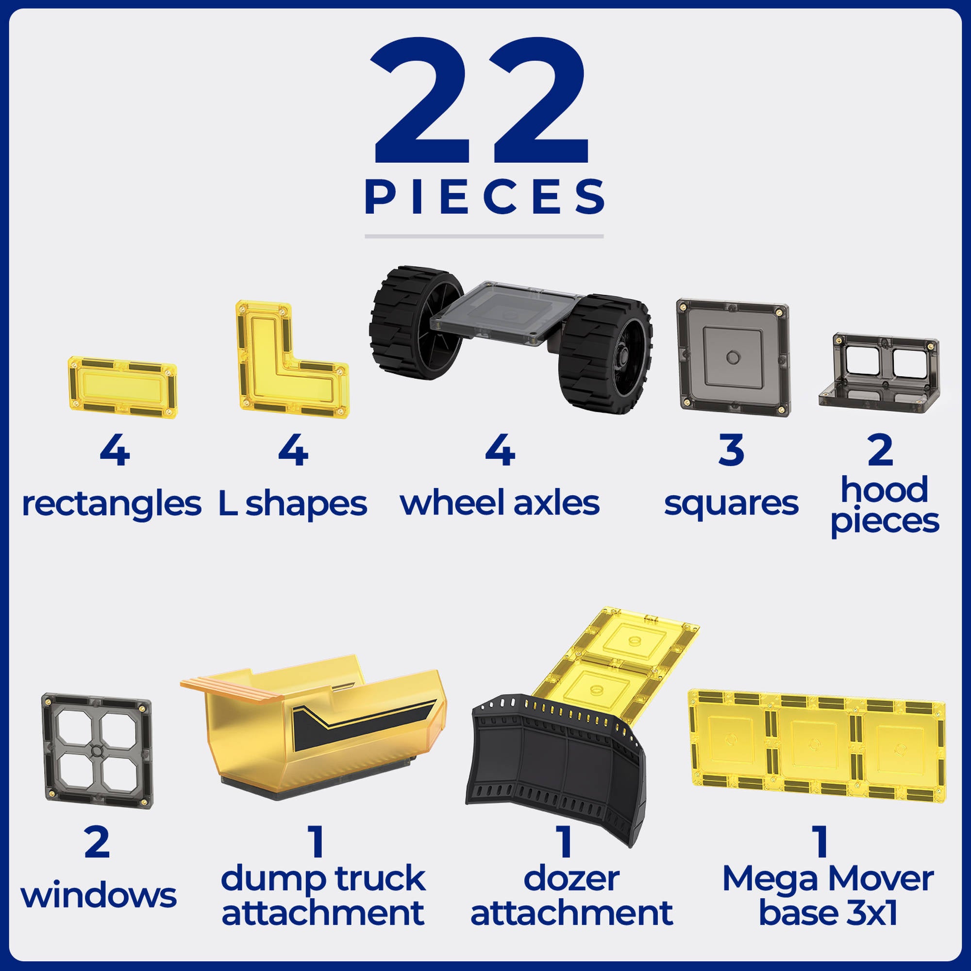 TileTek 22 Piece Transport Set - Mega Earth Movers