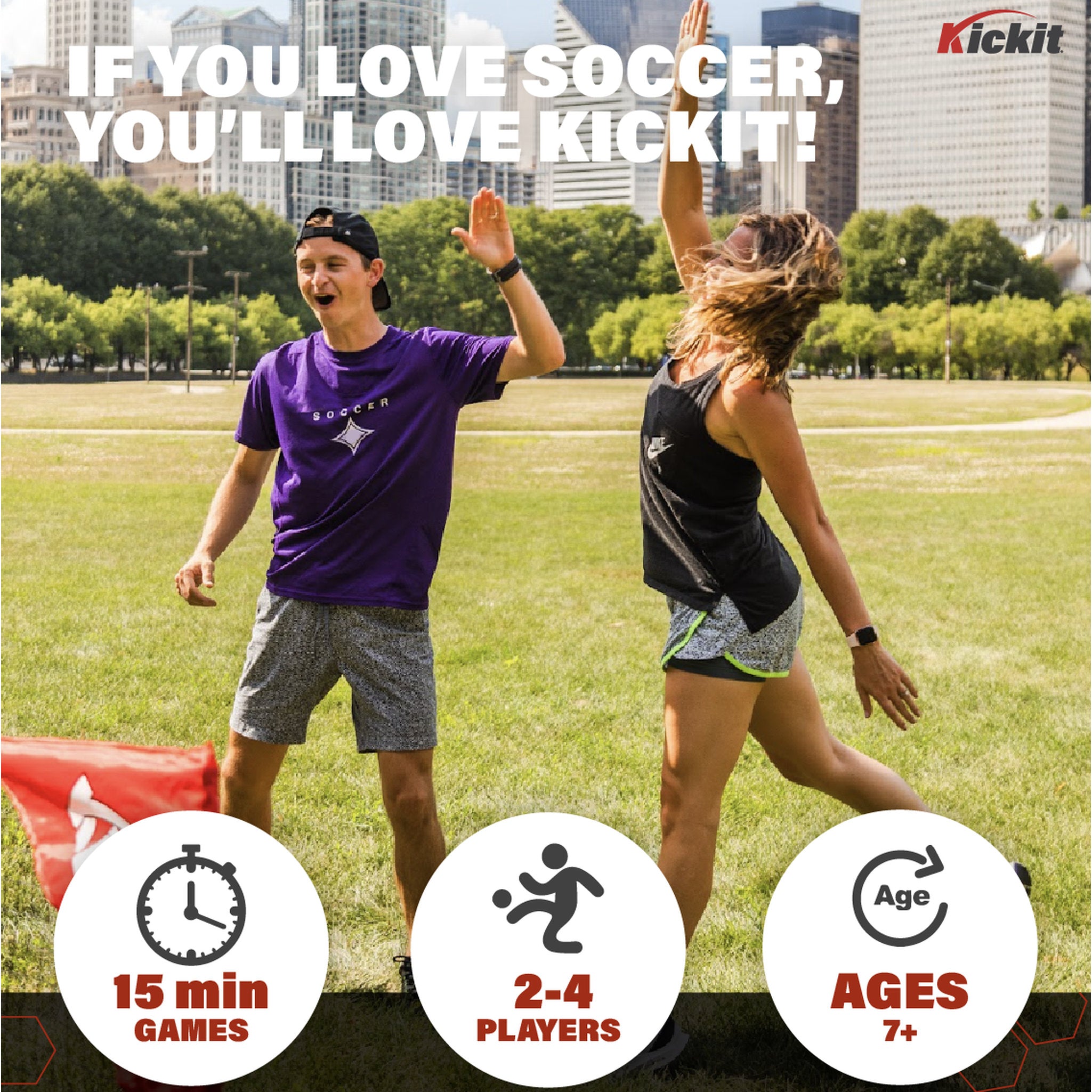 Kick It Soccer Tennis Set - Red