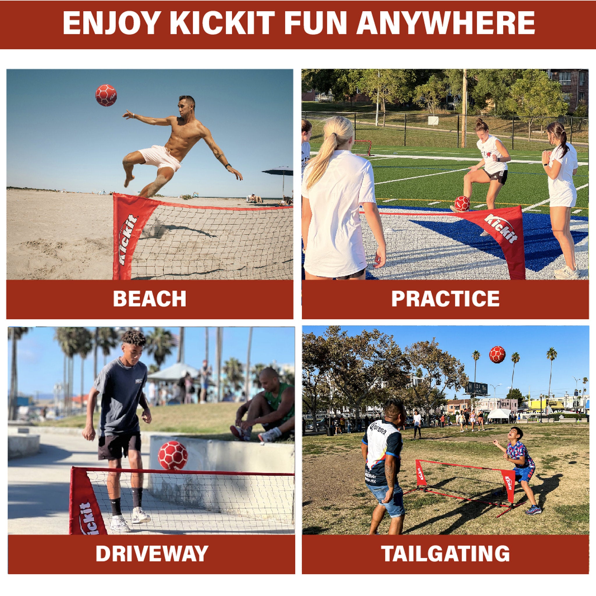 Kick It Soccer Tennis Set - Red