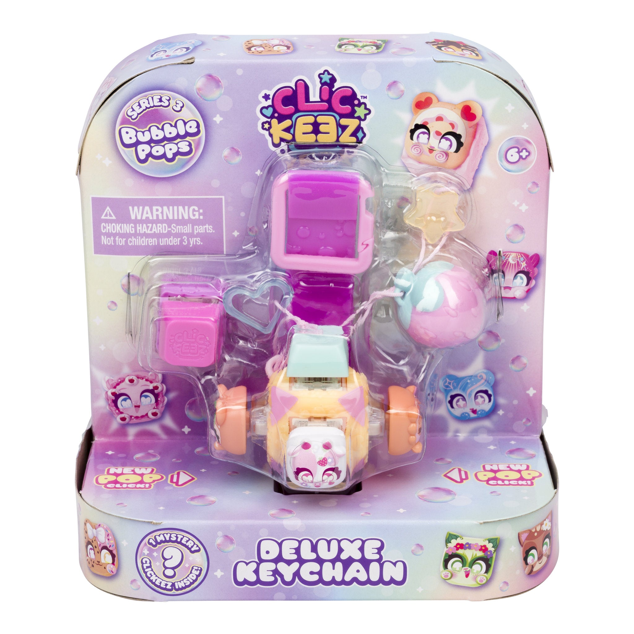 Clickeez Bubble Pops Series 3 - Deluxe Keychain Assorted Styles