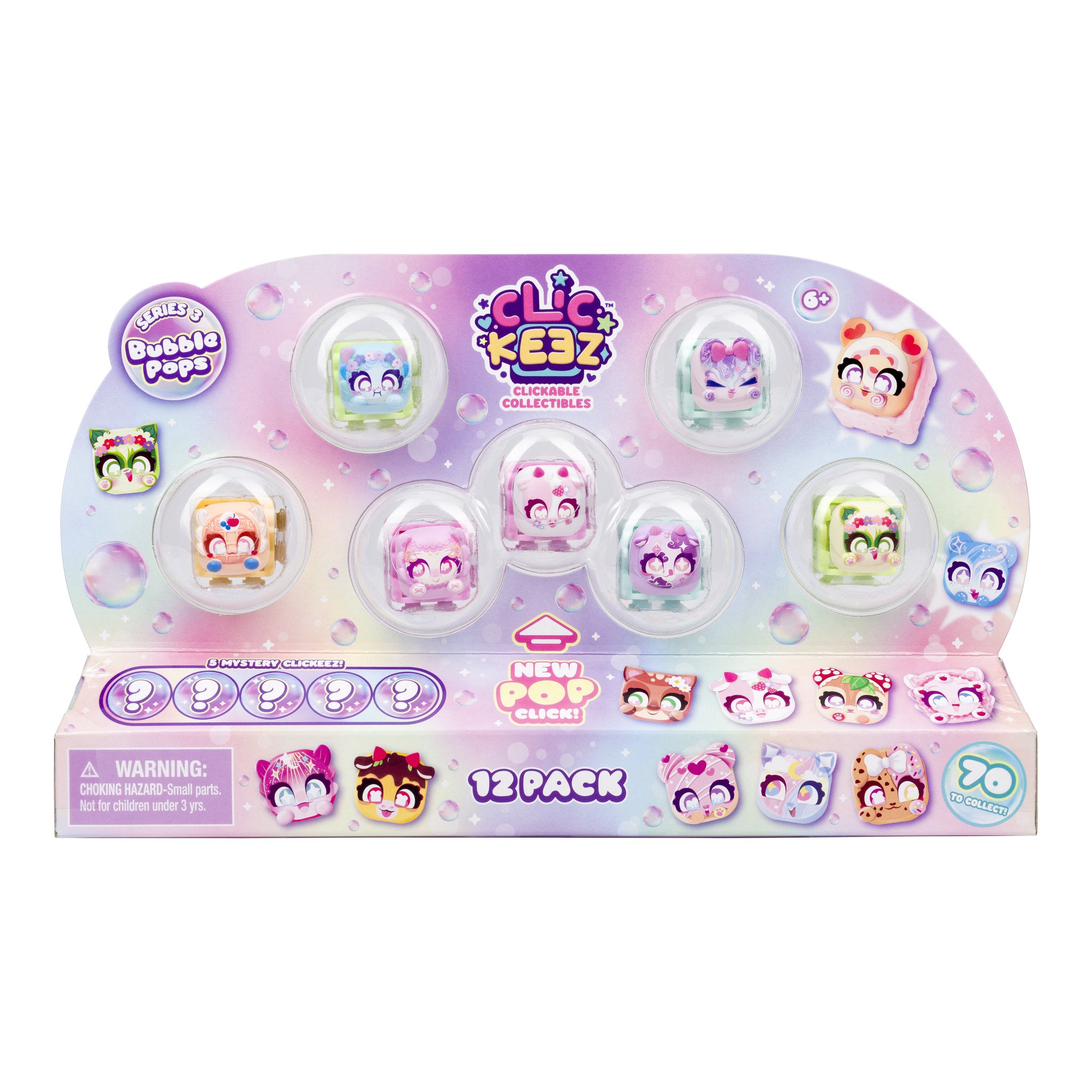 Clickeez Bubble Pops Series 3 12 Pack Assorted Styles