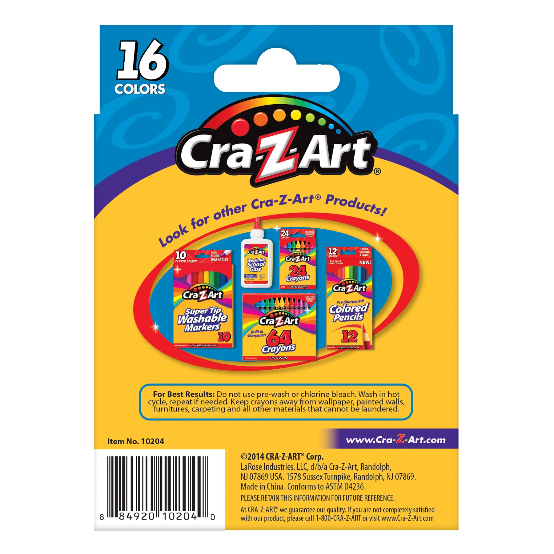 Cra-Z-Art Washable Jumbo Crayons 16 Pack