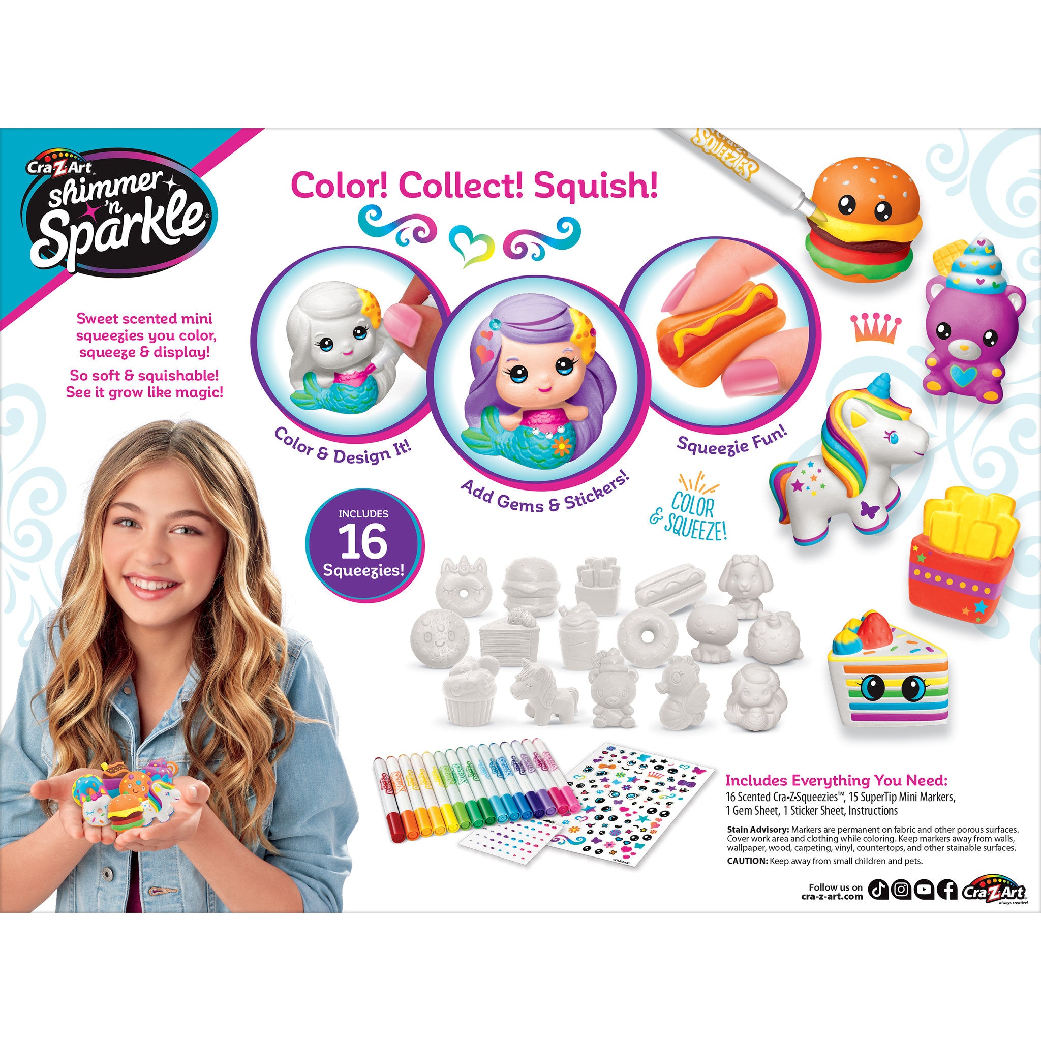 Cra-Z-Art Shimmer 'n Sparkle 3-In-1 Mini-Mazing Squeezie Cuties