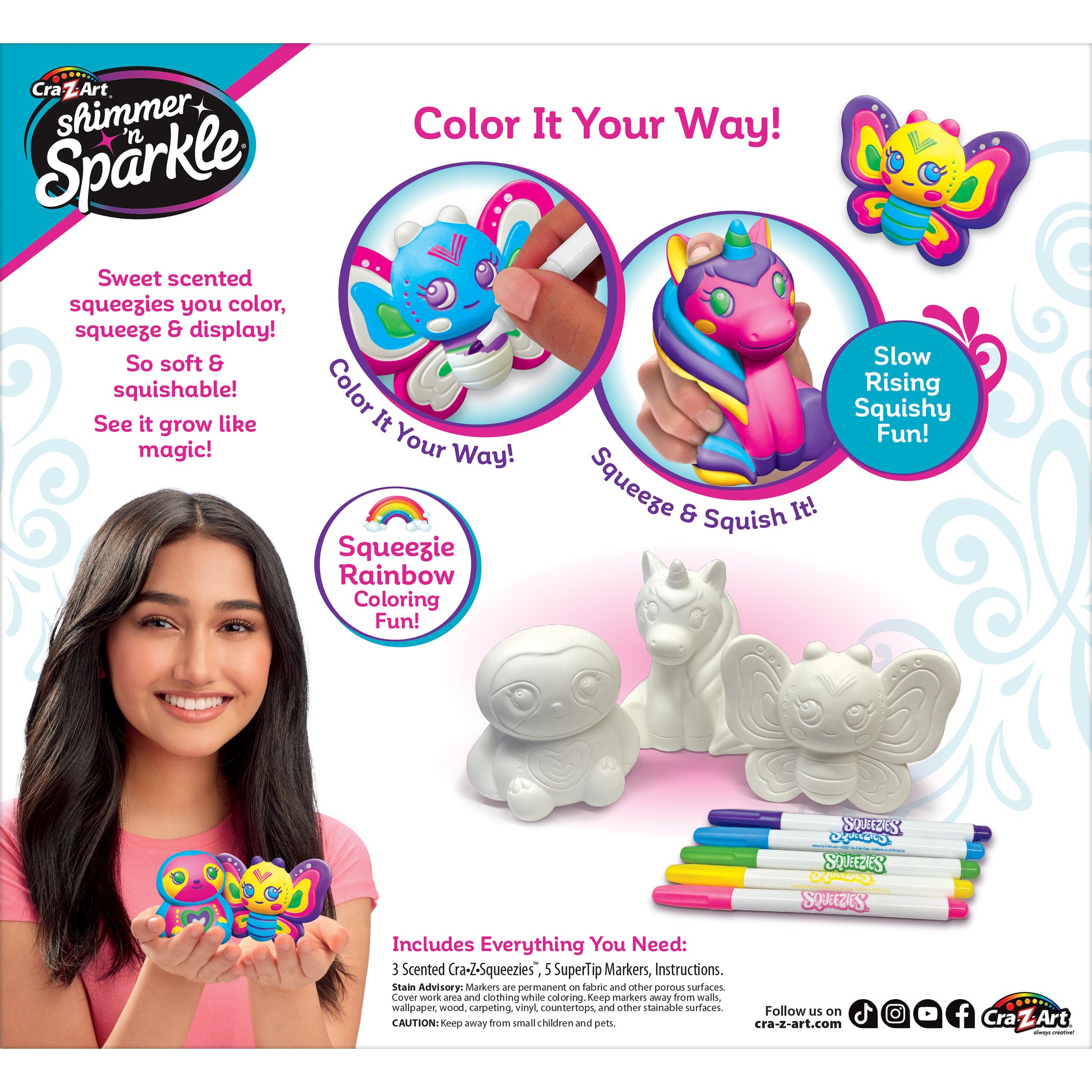 Cra-Z-Art Shimmer 'N Sparkle Colour Your Own Squeezie Fun