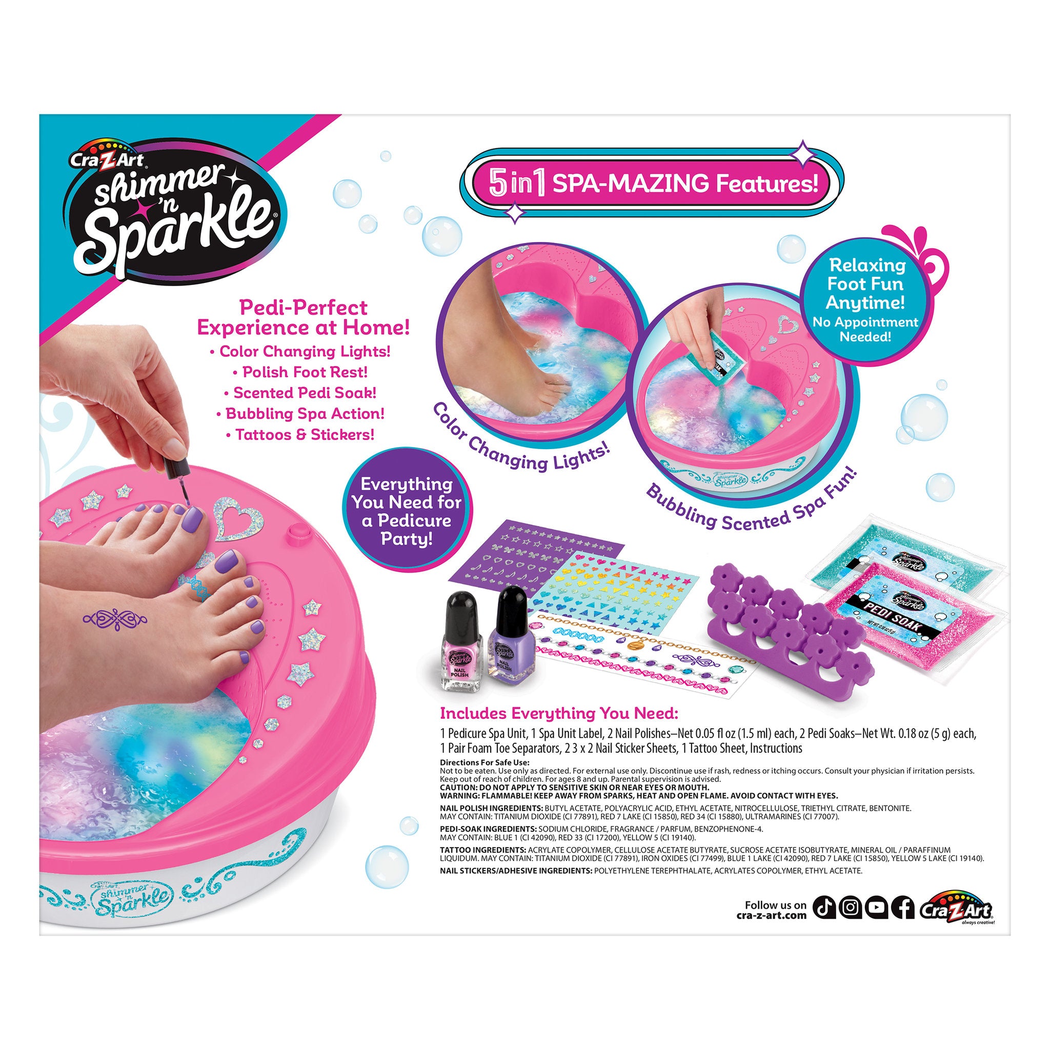 Cra-Z-Art Shimmer'N Sparkle 5-in-1 Light Up Super Spa Salon