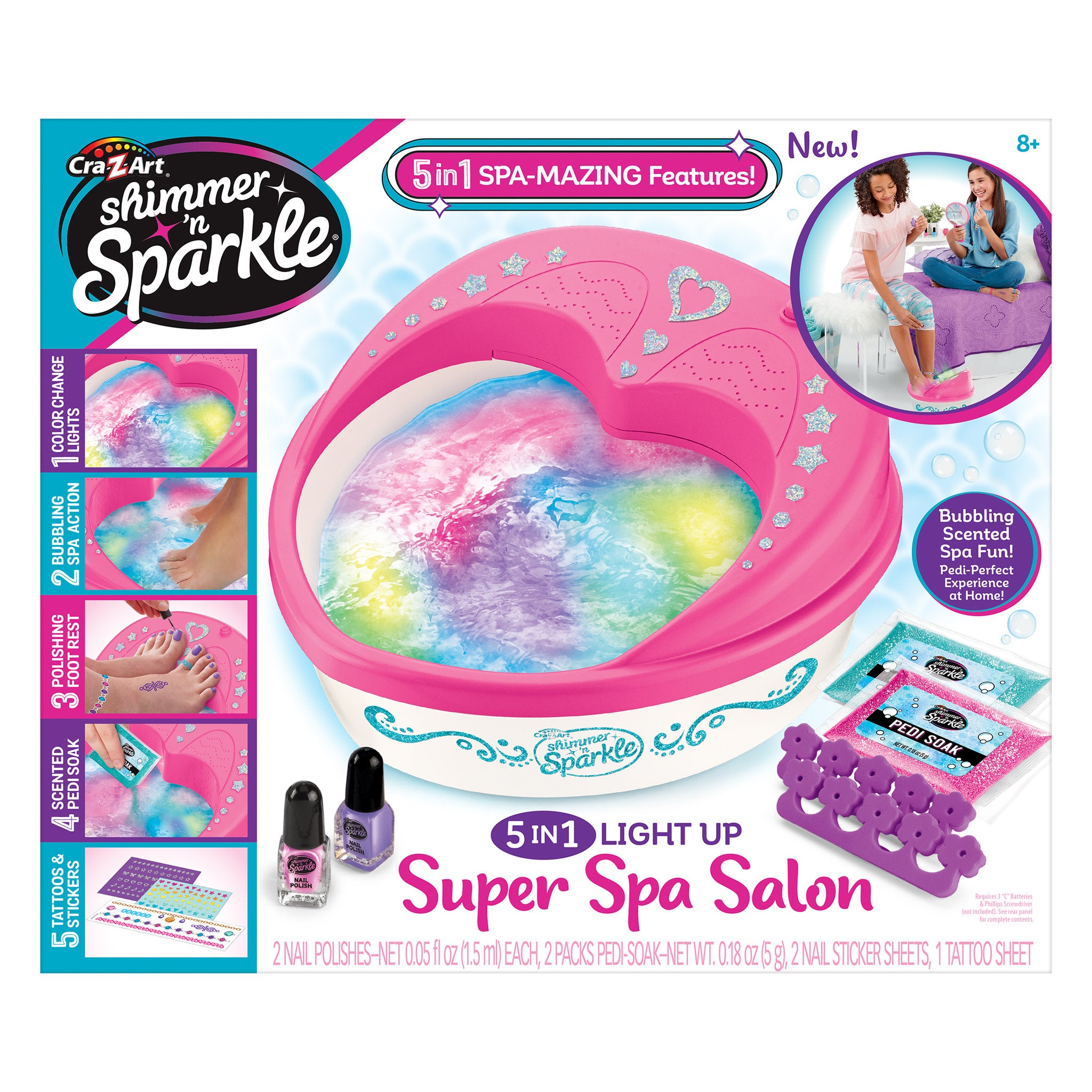 Cra-Z-Art Shimmer'N Sparkle 5-in-1 Light Up Super Spa Salon