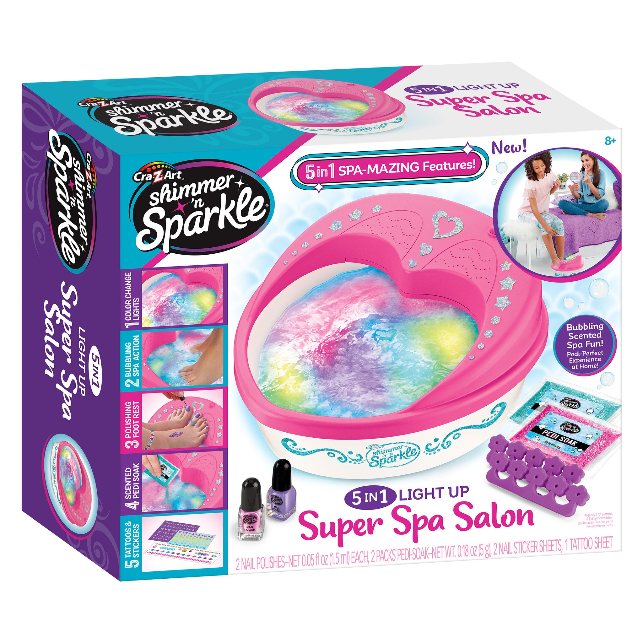 Cra-Z-Art Shimmer'N Sparkle 5-in-1 Light Up Super Spa Salon