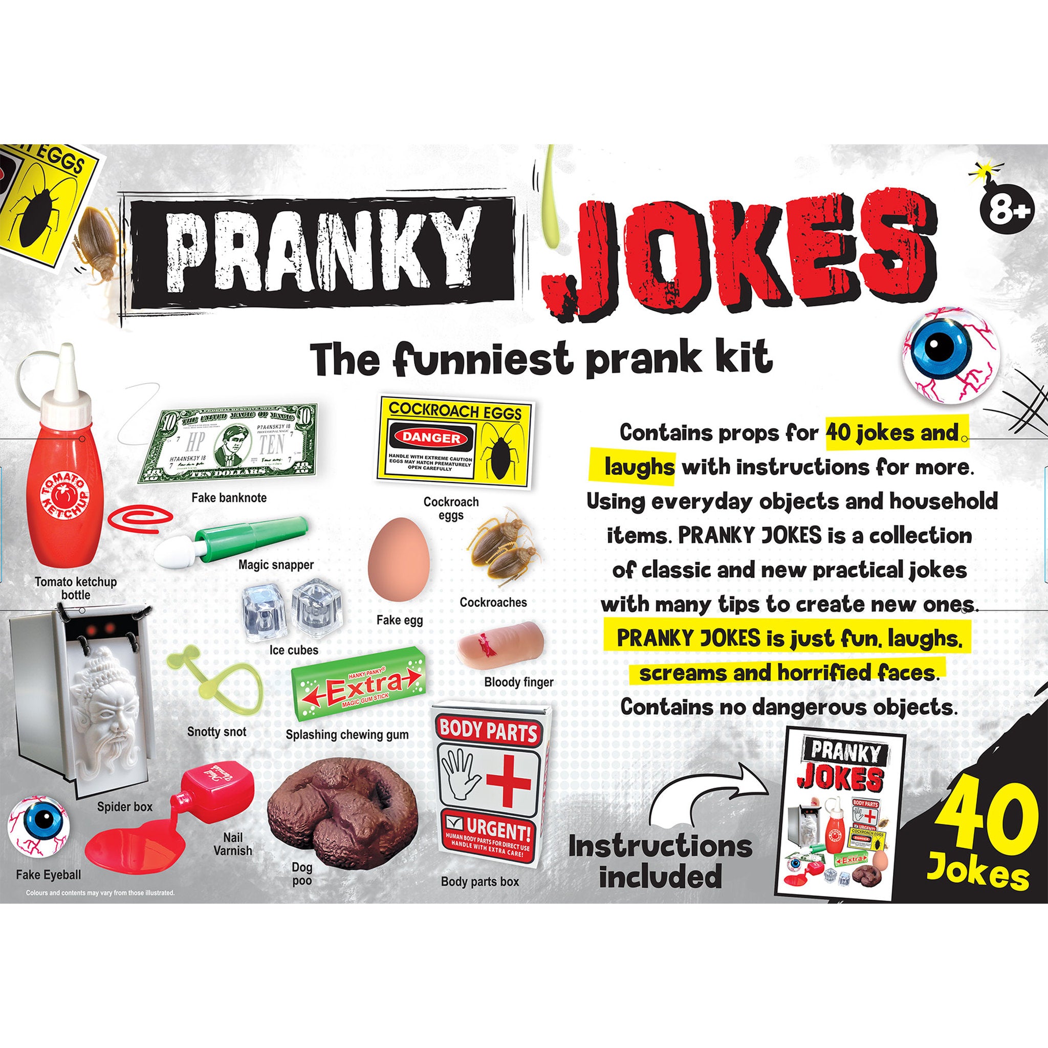 Pranky Jokes 40 Piece Prank Kit