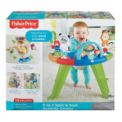 FISHER-PRICE BABY GEAR 3-IN-1 SPIN & SORT ACTIVITY CENTER