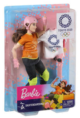 BARBIE I CAN BE OLYMPIC DOLL SKATEBOARDING